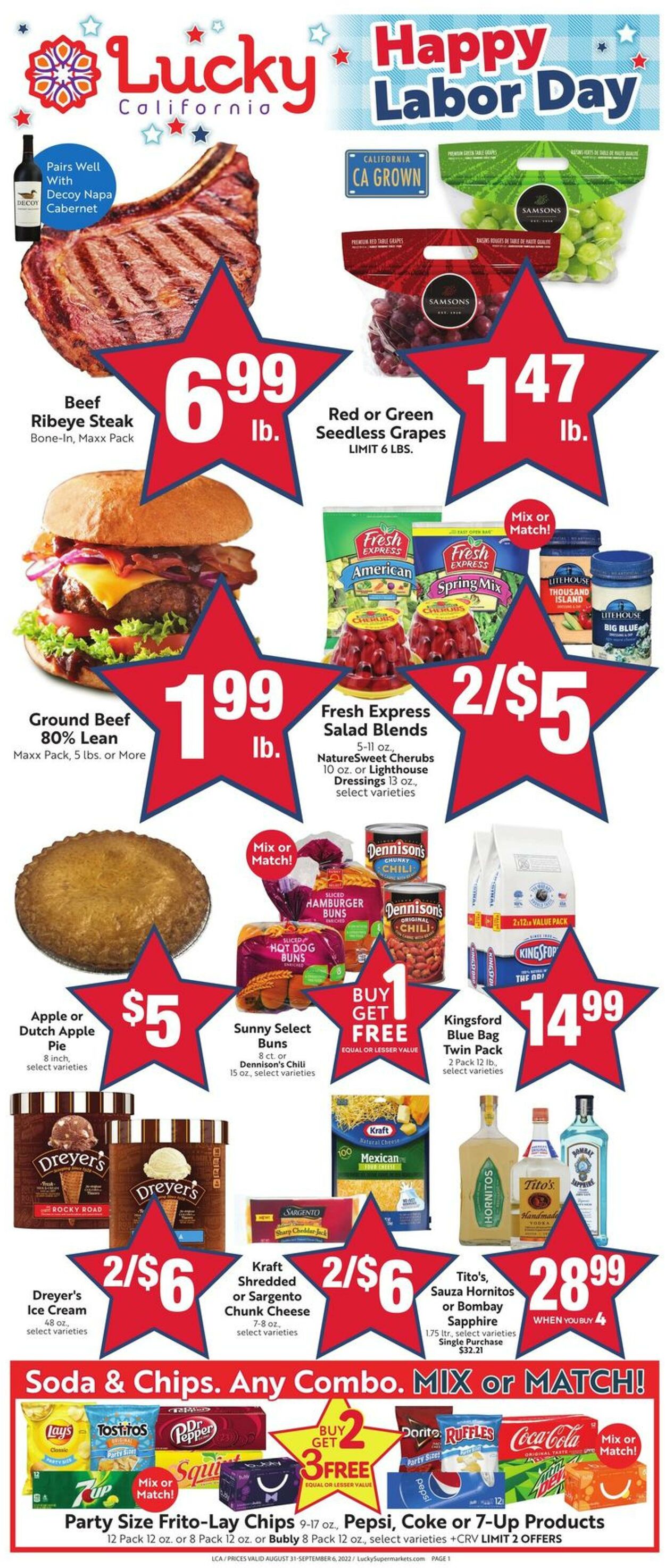 Weekly ad Lucky Supermarkets 08/31/2022 - 09/06/2022
