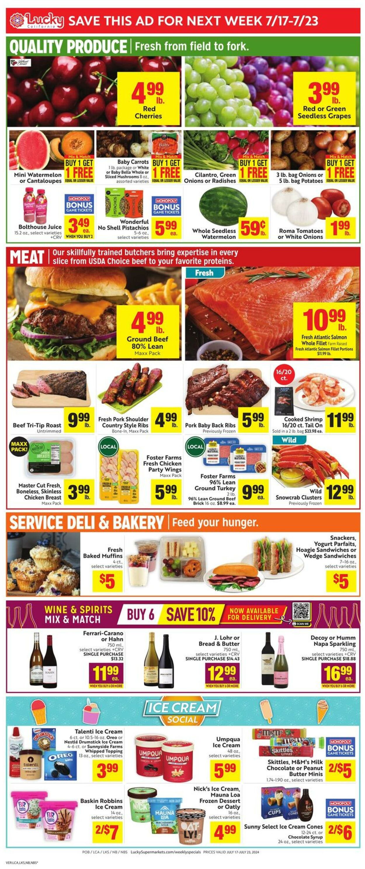 Weekly ad Lucky Supermarkets 07/10/2024 - 07/16/2024