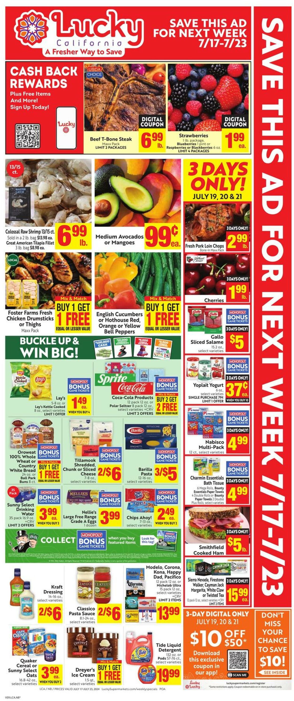 Weekly ad Lucky Supermarkets 07/10/2024 - 07/16/2024