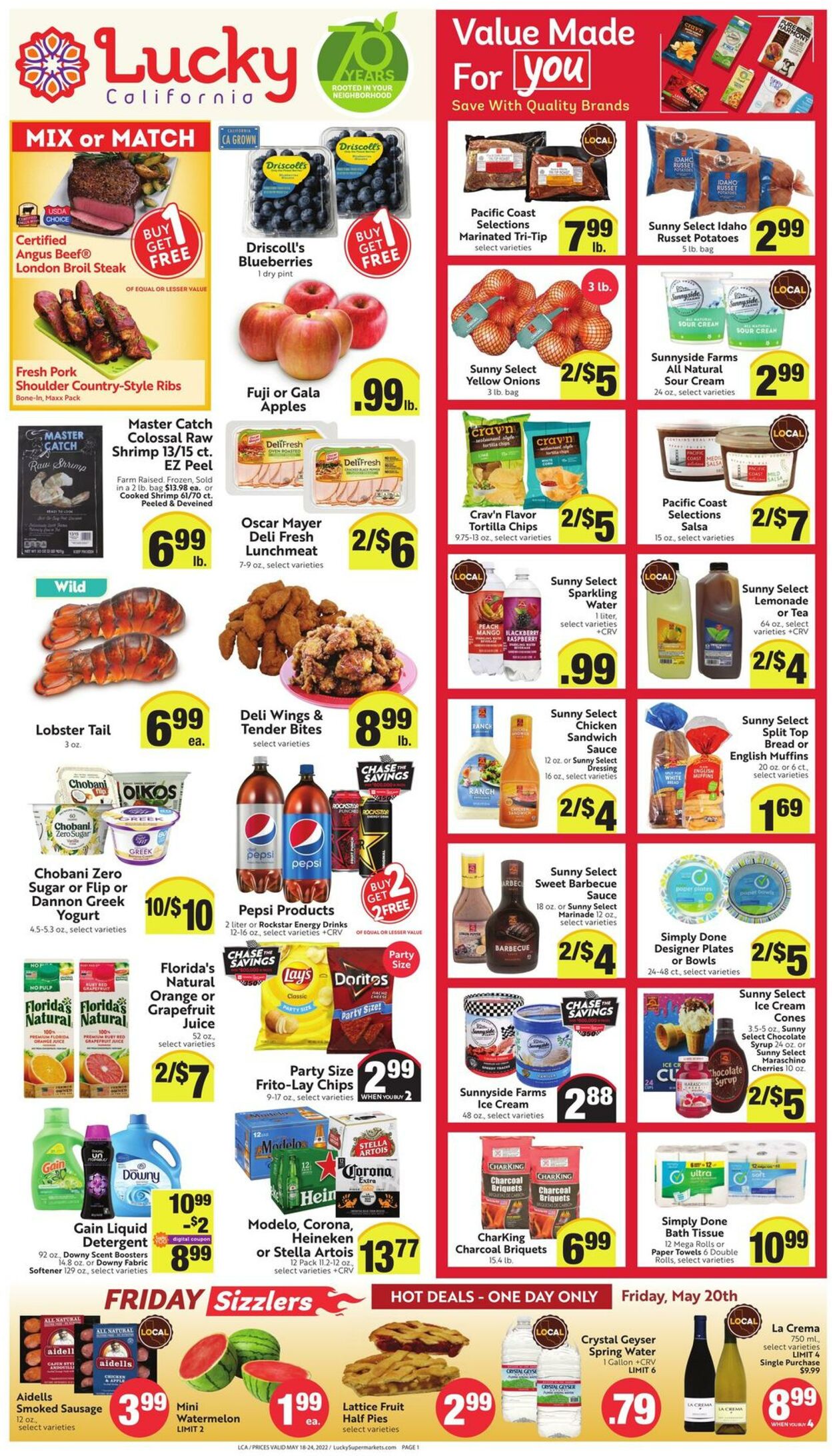 Weekly ad Lucky Supermarkets 05/18/2022 - 05/24/2022