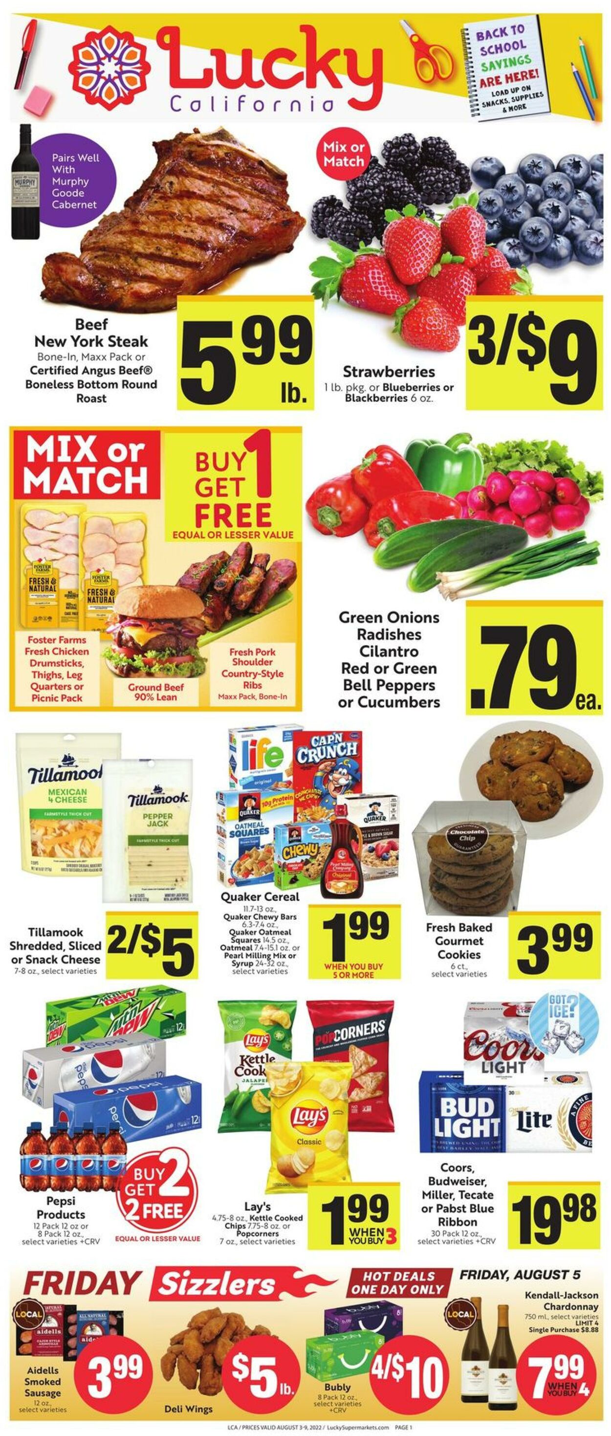 Weekly ad Lucky Supermarkets 08/03/2022-08/09/2022