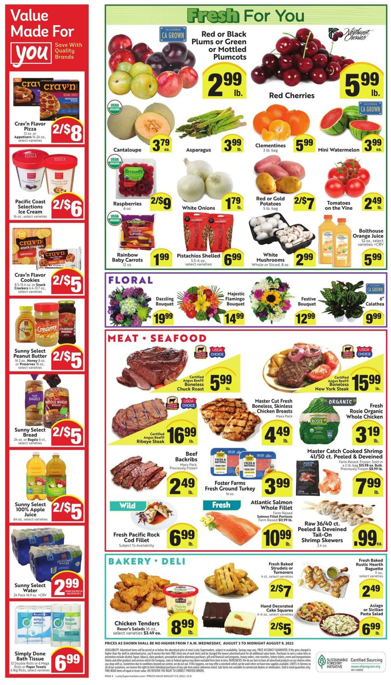 Weekly ad Lucky Supermarkets 08/03/2022 - 08/09/2022