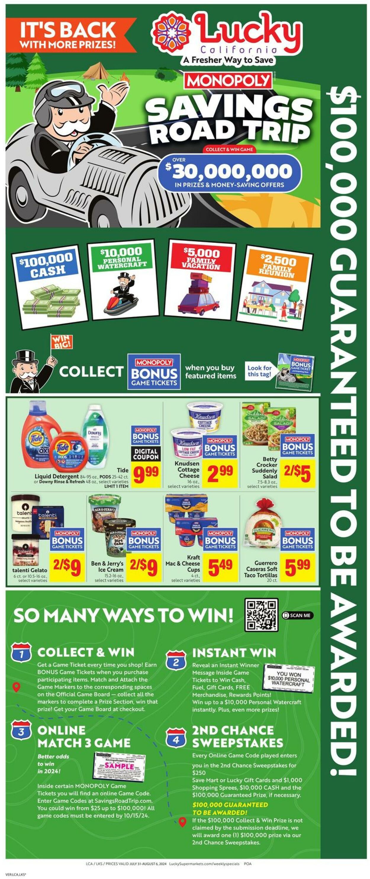 Weekly ad Lucky Supermarkets 07/31/2024 - 08/06/2024