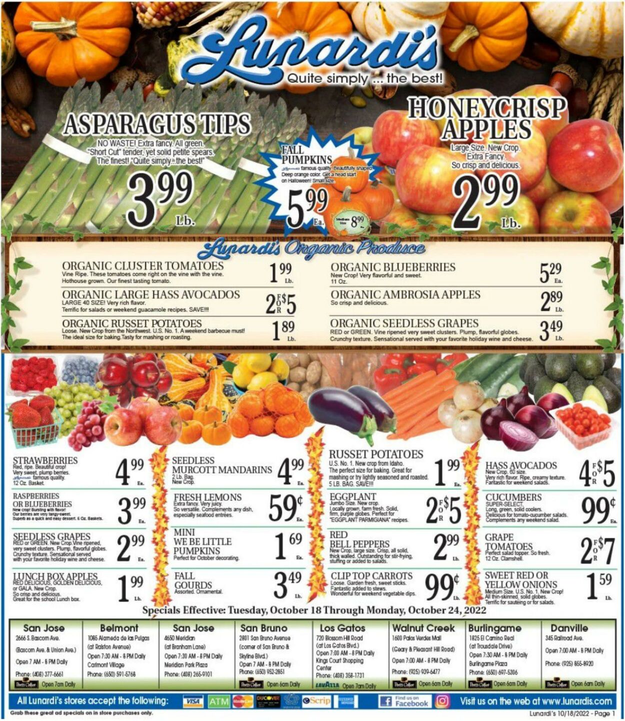 Weekly ad Lunardi's Market 10/18/2022 - 10/24/2022