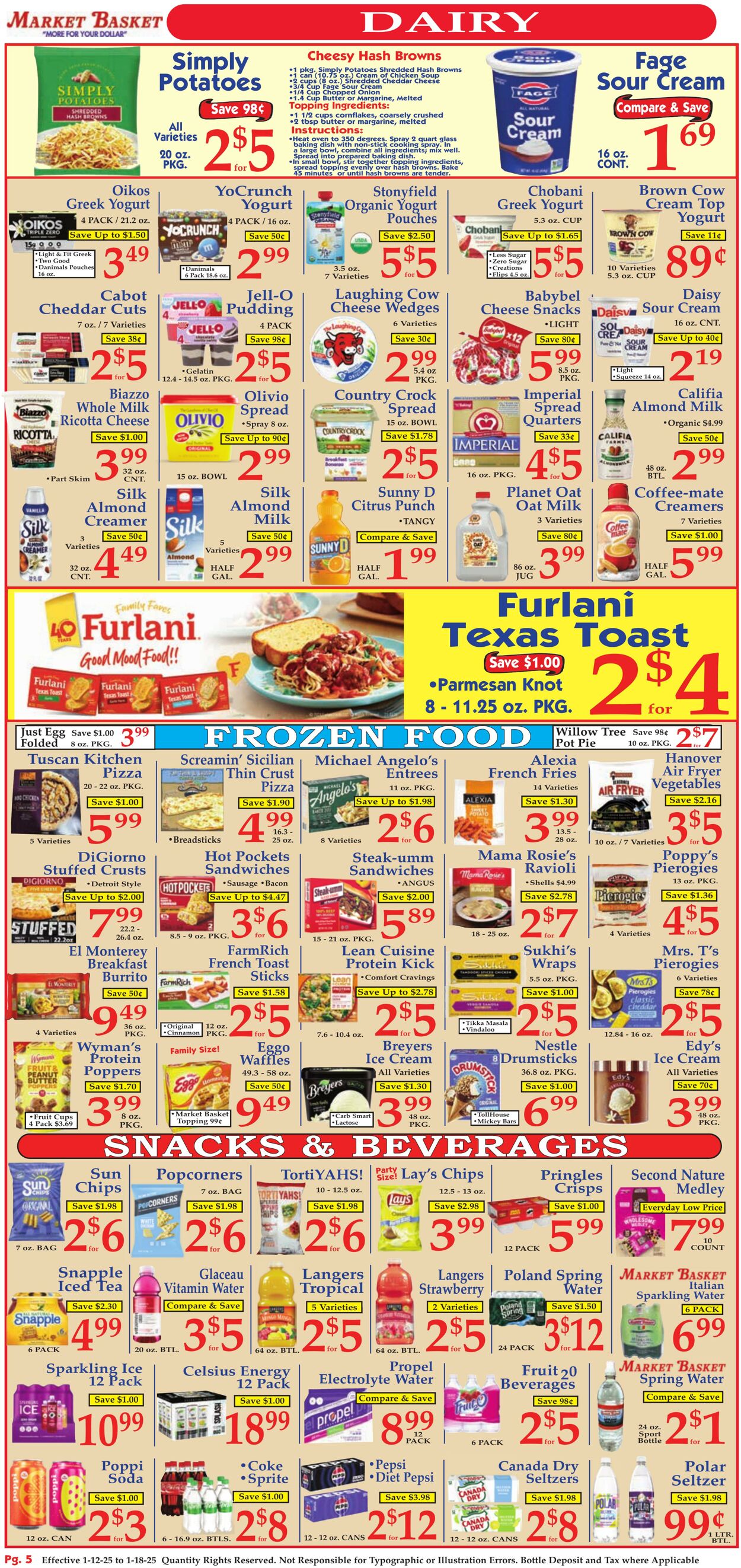 Weekly ad Market Basket 01/12/2025 - 01/18/2025