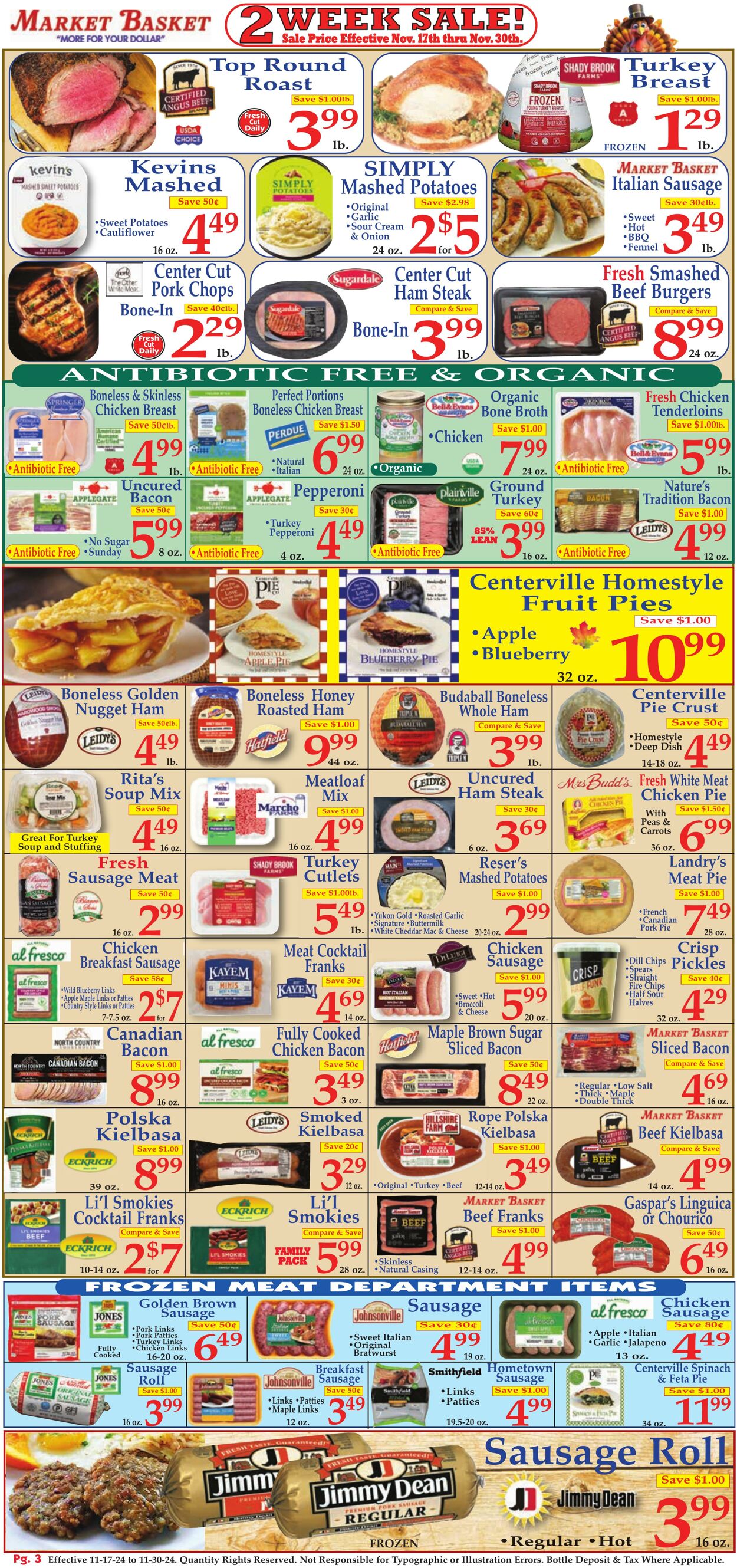 Weekly ad Market Basket 11/17/2024 - 11/30/2024