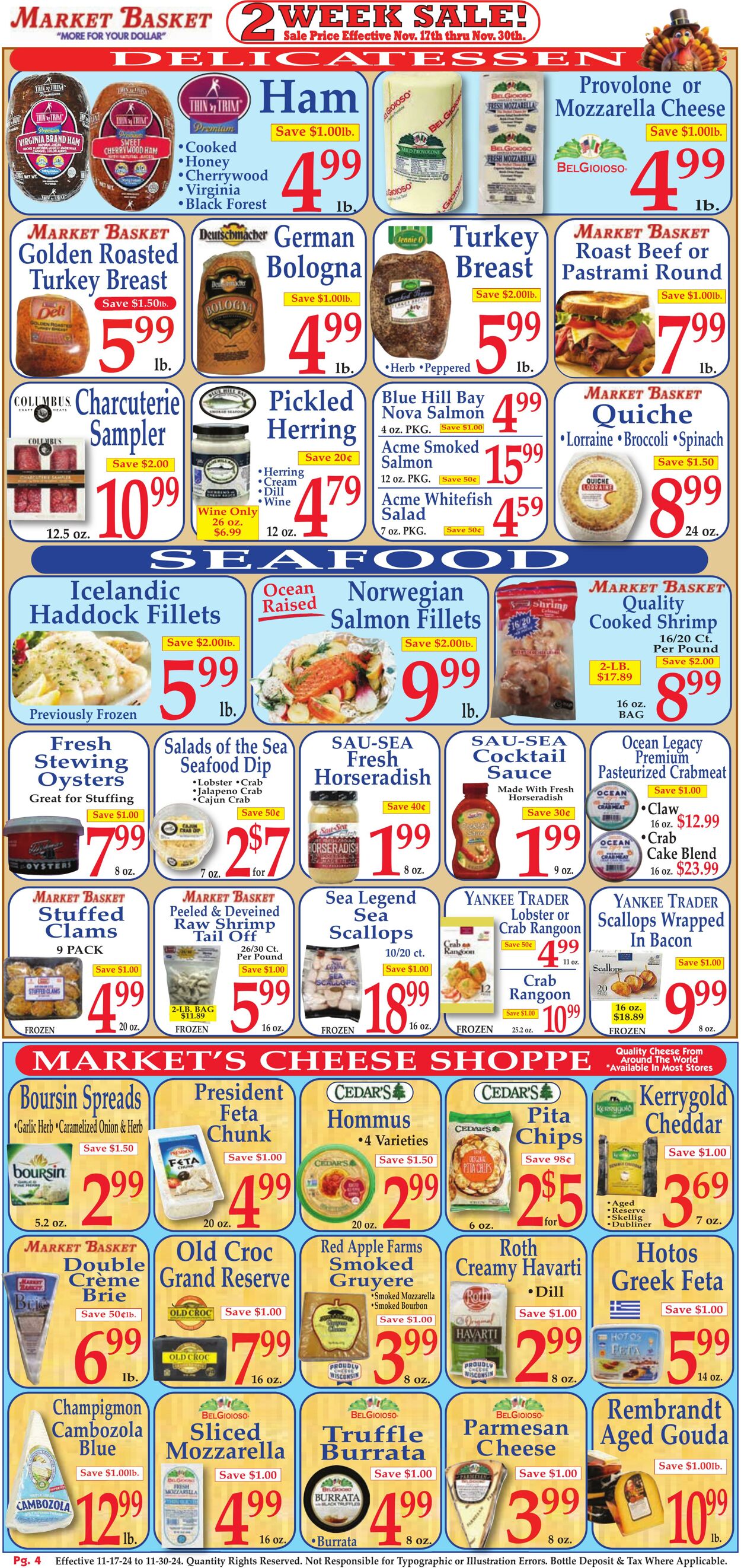 Weekly ad Market Basket 11/17/2024 - 11/30/2024