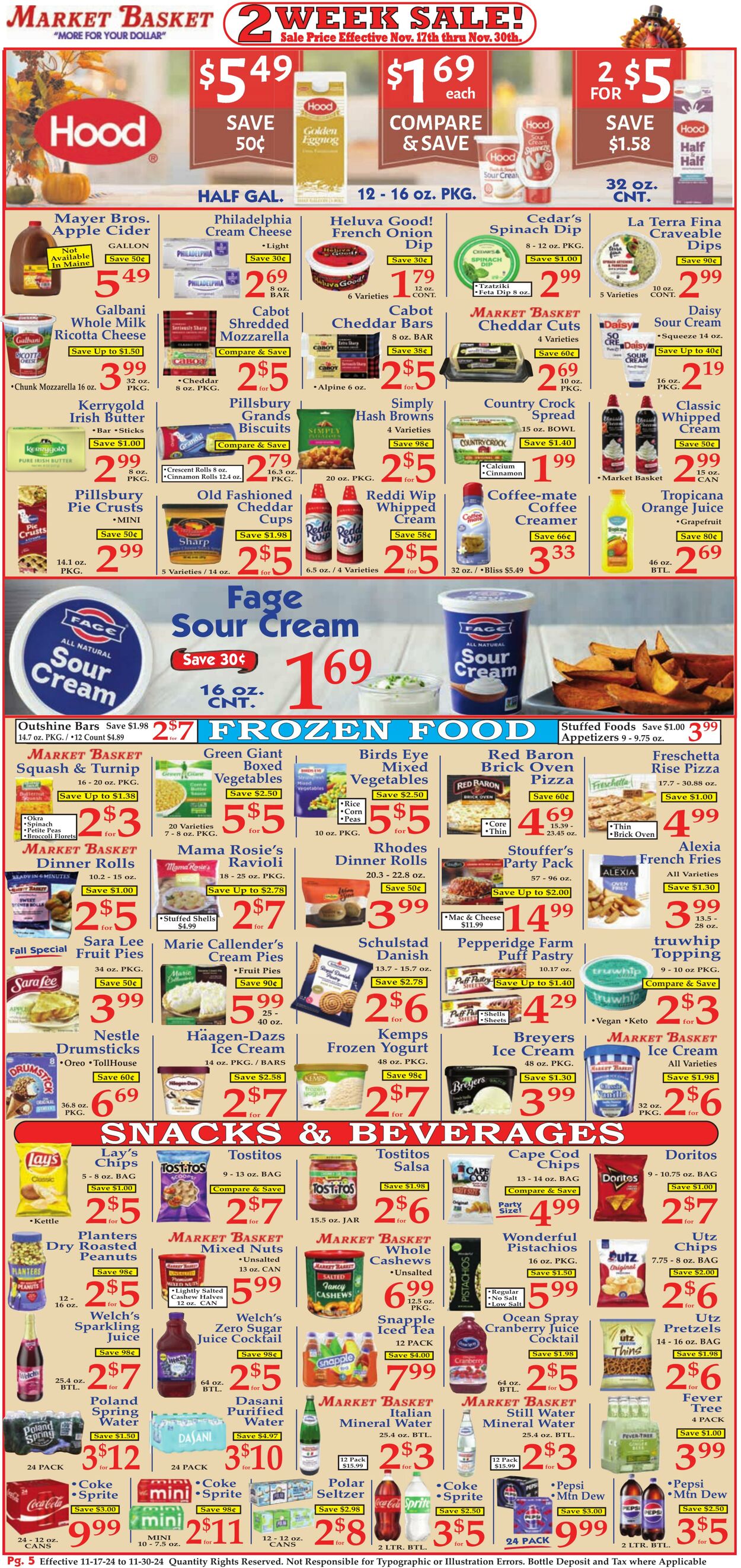 Weekly ad Market Basket 11/17/2024 - 11/30/2024