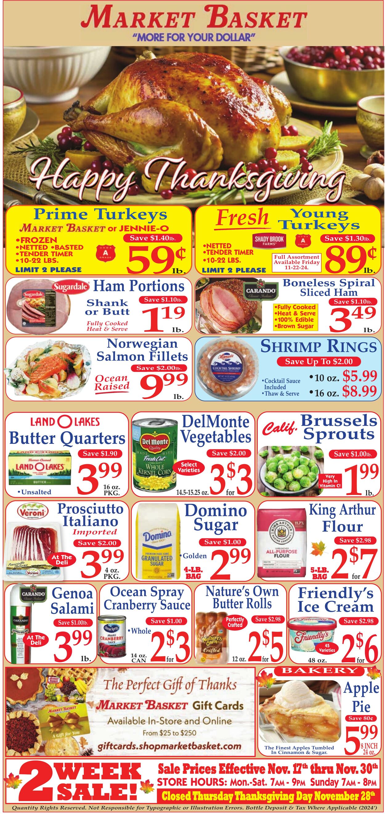 Weekly ad Market Basket 11/17/2024 - 11/30/2024