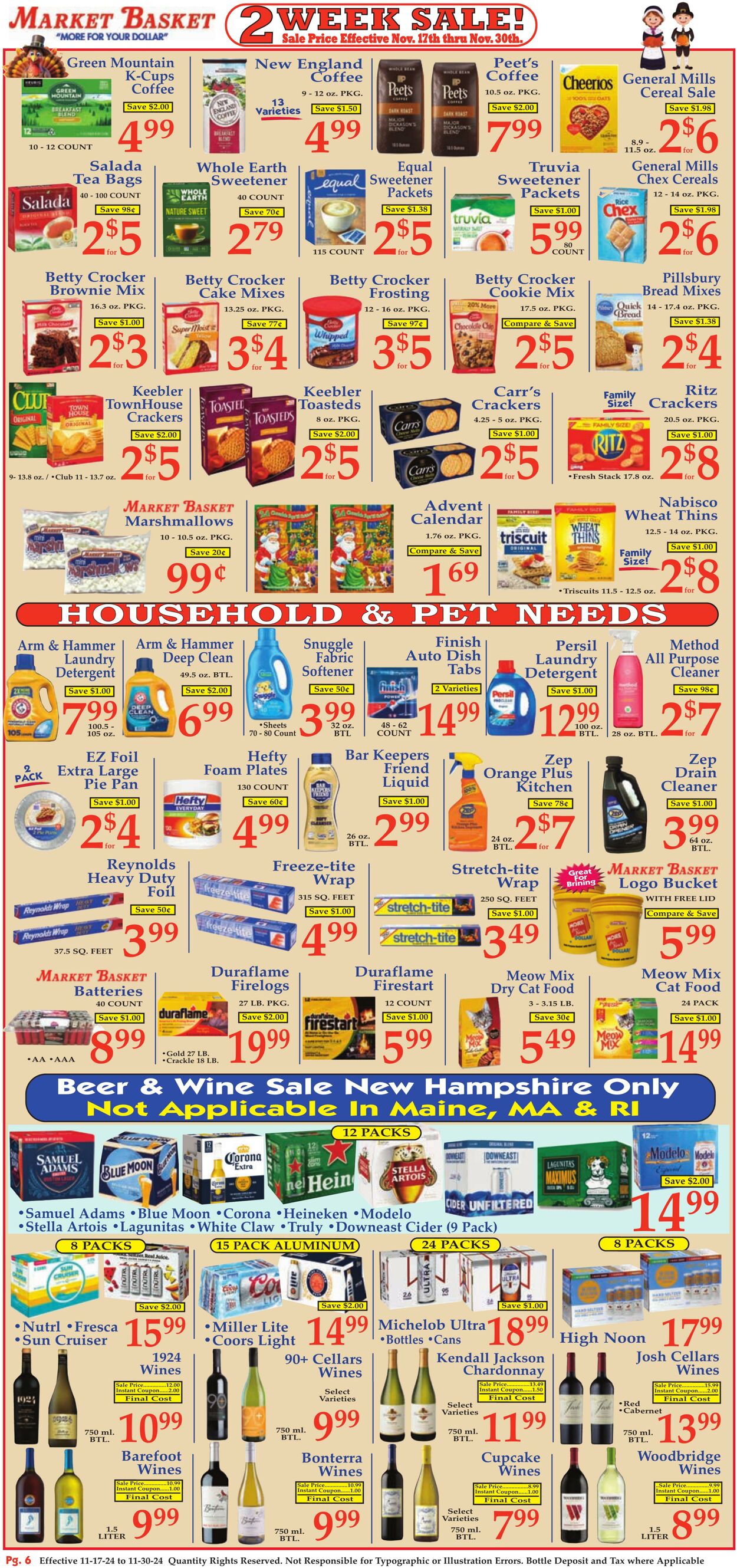 Weekly ad Market Basket 11/17/2024 - 11/30/2024