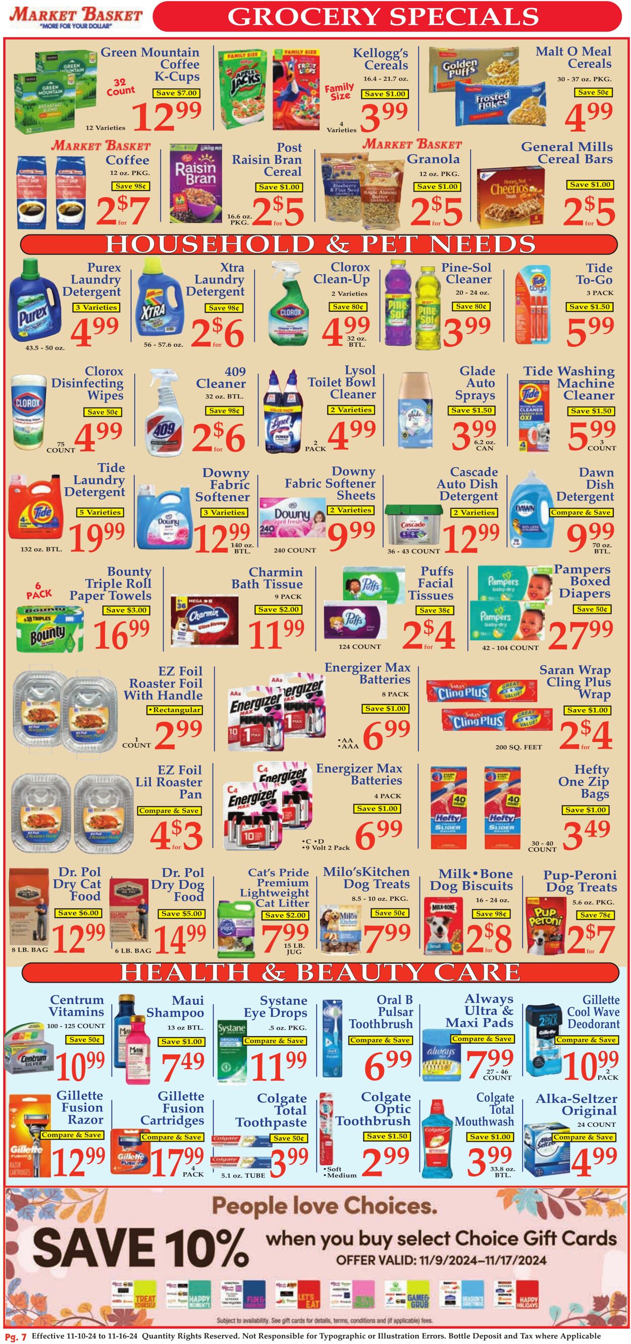 Weekly ad Market Basket 11/10/2024 - 11/16/2024