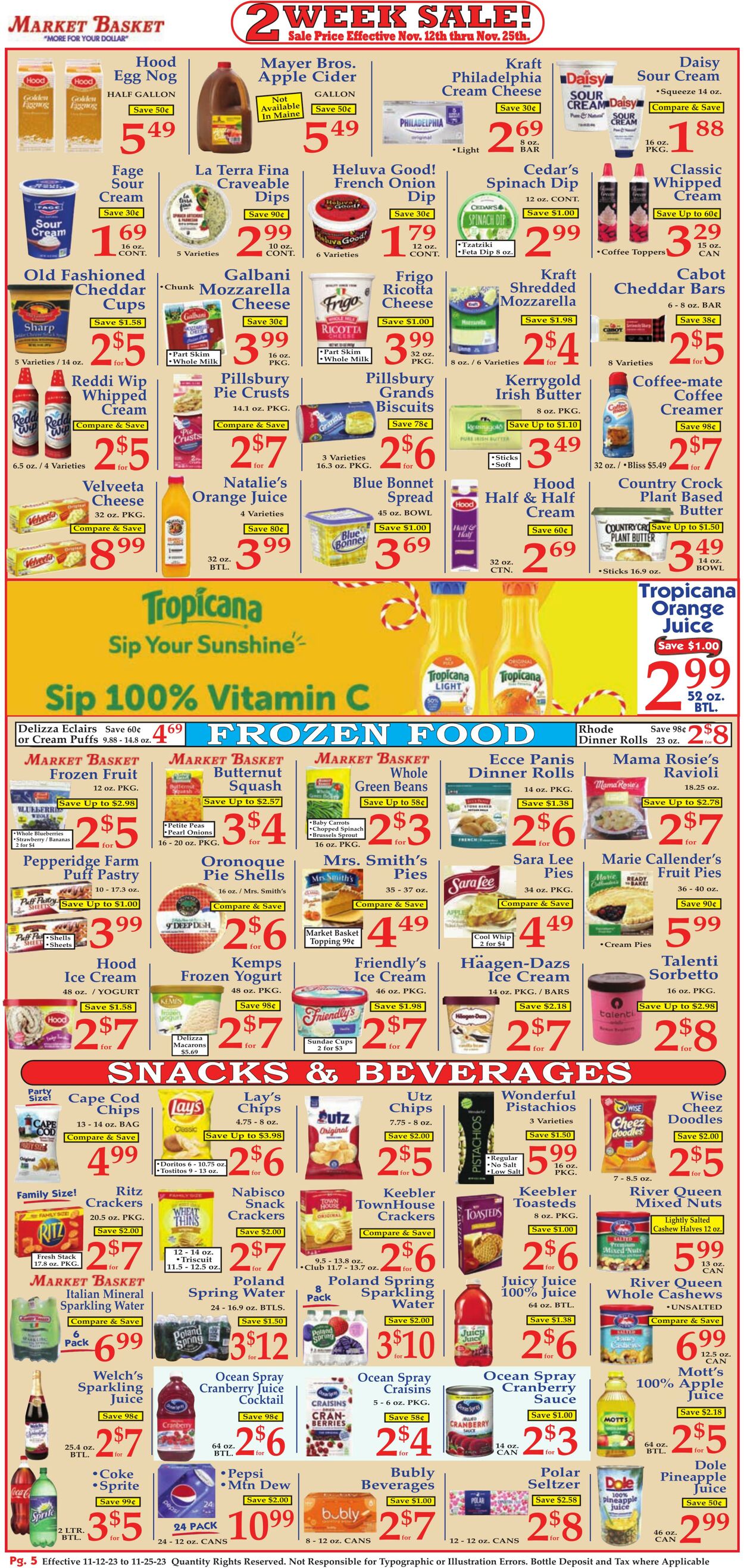 Weekly ad Market Basket 11/12/2023 - 11/25/2023