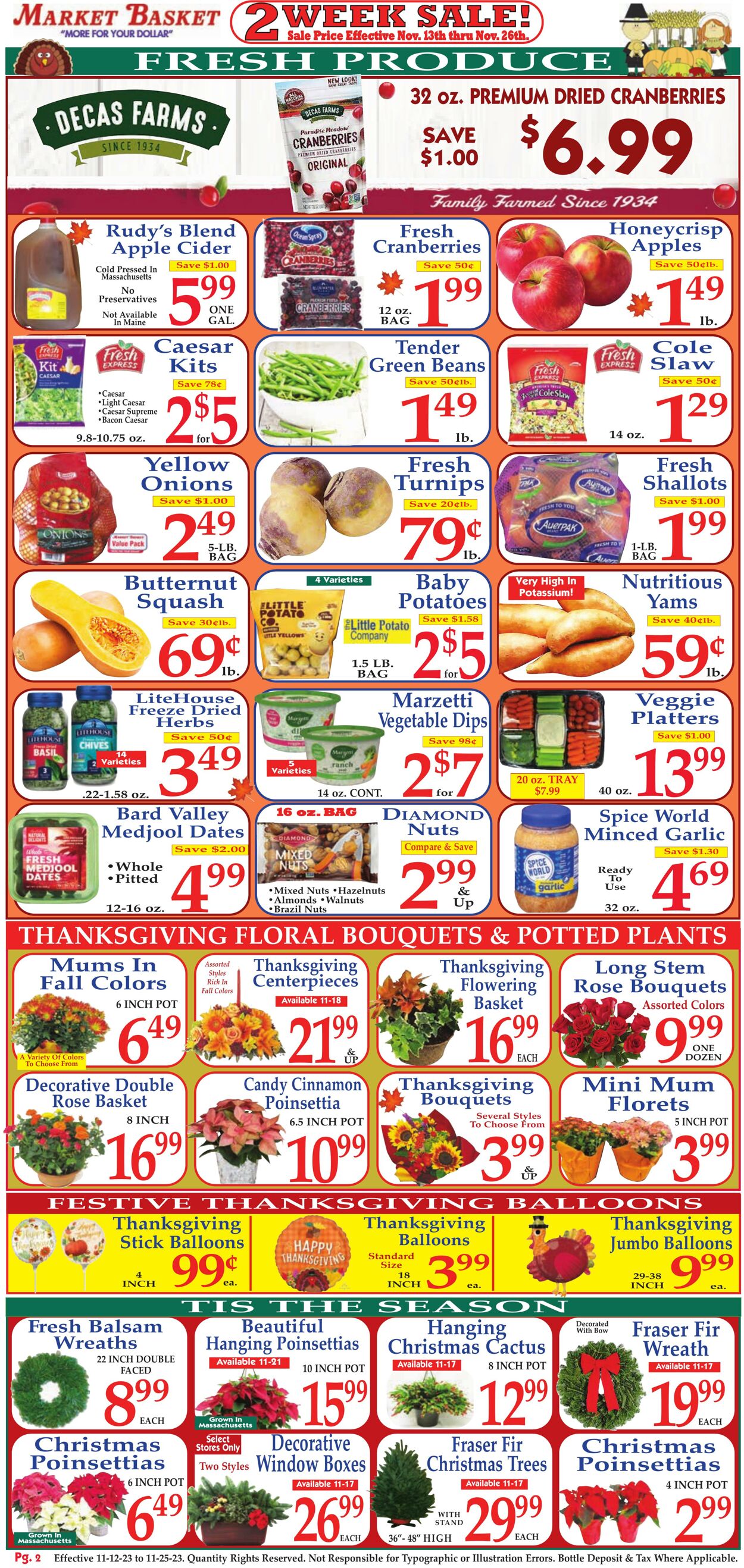 Weekly ad Market Basket 11/12/2023 - 11/25/2023