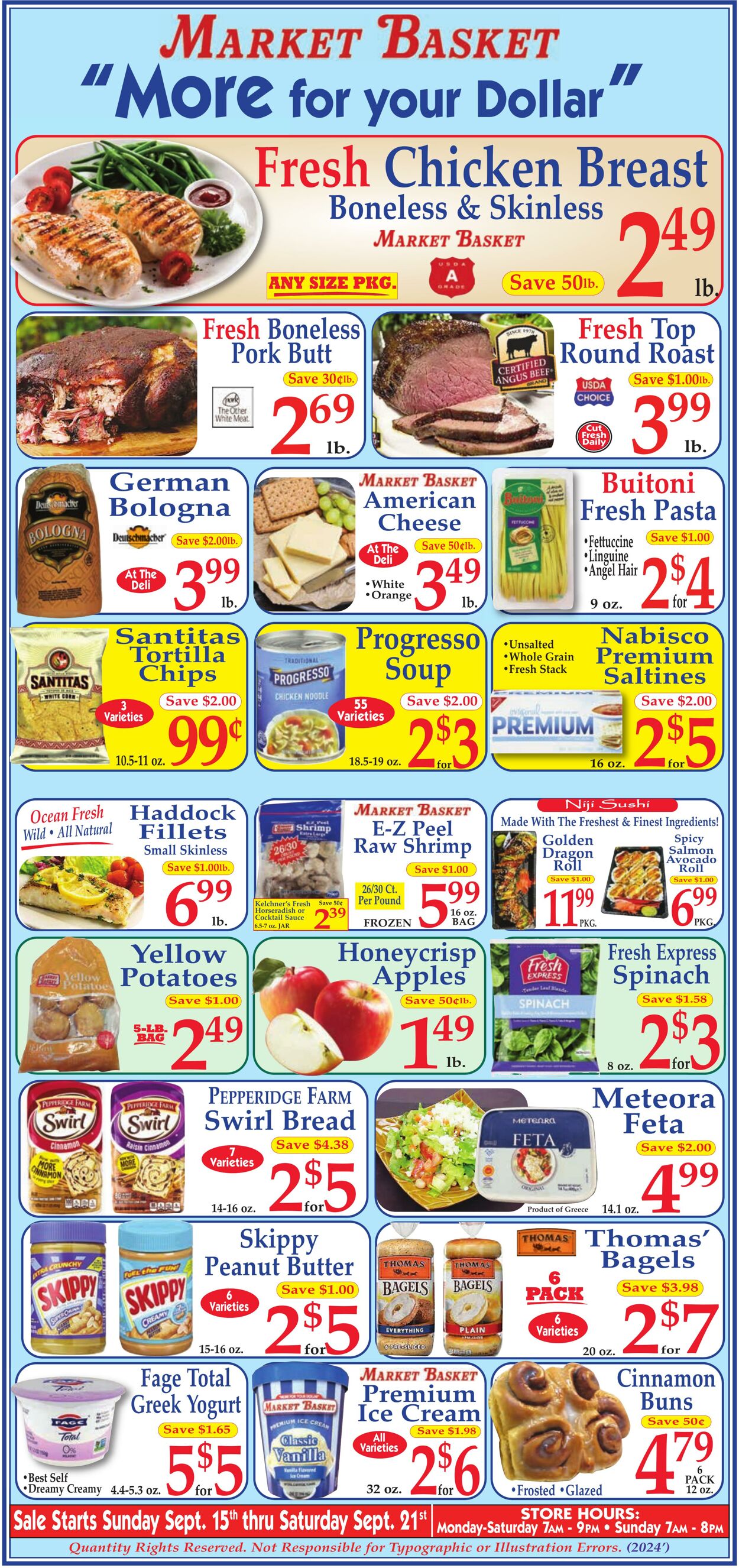 Weekly ad Market Basket 09/15/2024 - 09/21/2024