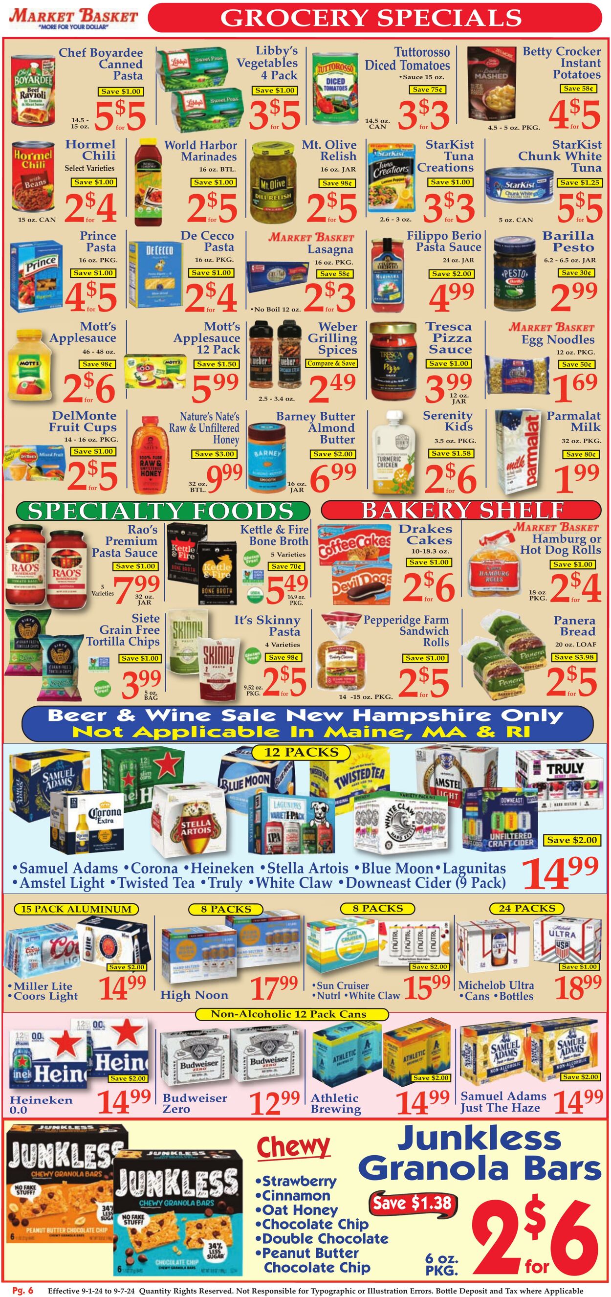 Weekly ad Market Basket 09/01/2024 - 09/07/2024