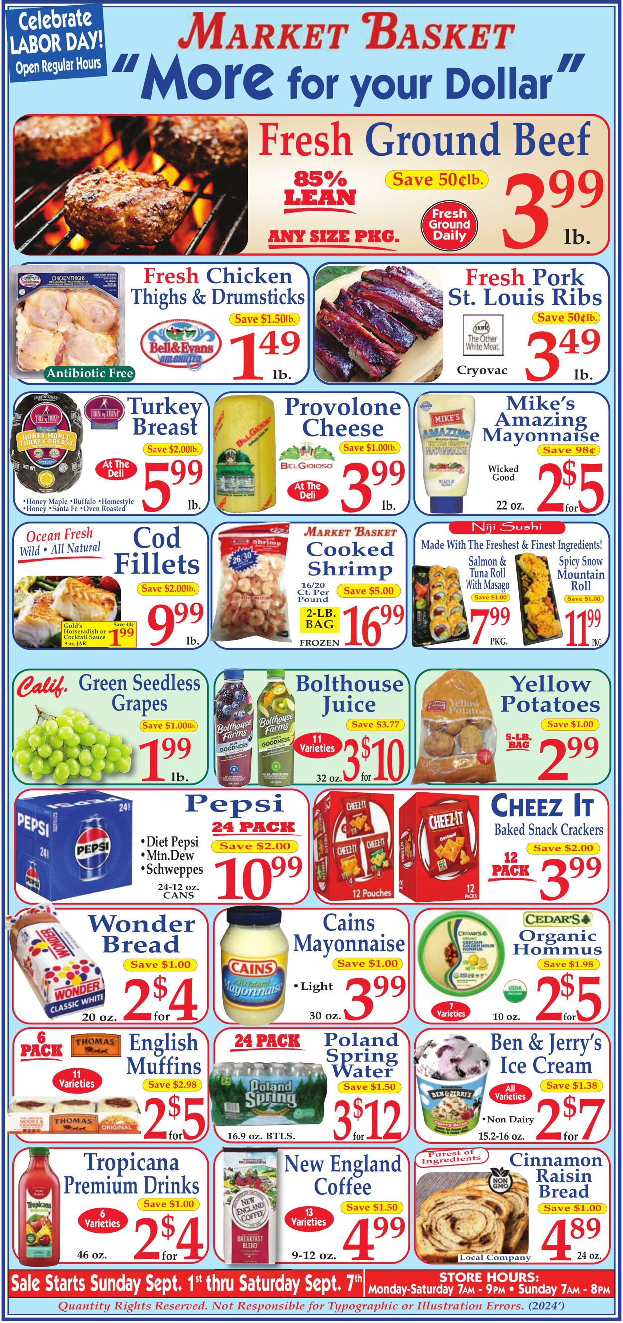 Weekly ad Market Basket 09/01/2024 - 09/07/2024