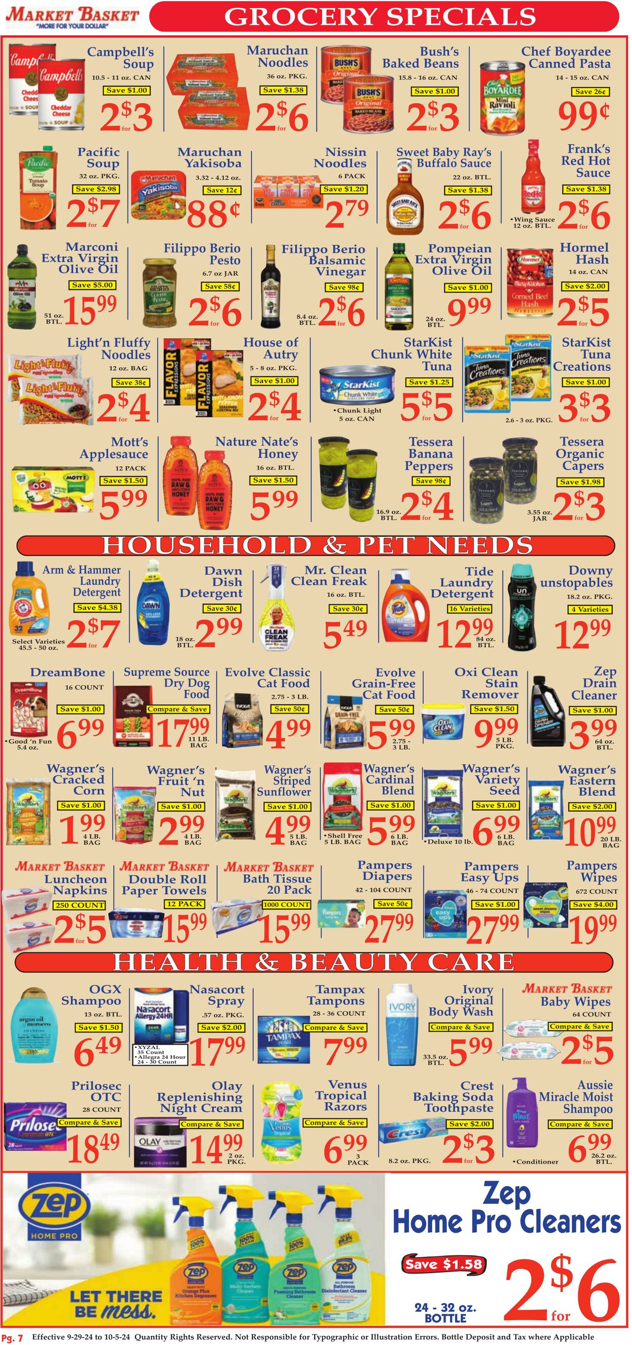 Weekly ad Market Basket 09/29/2024 - 10/05/2024