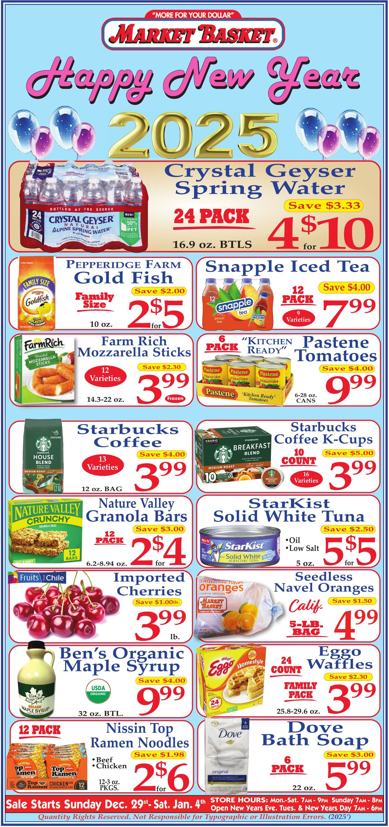 Weekly ad Market Basket 12/29/2024 - 01/04/2025