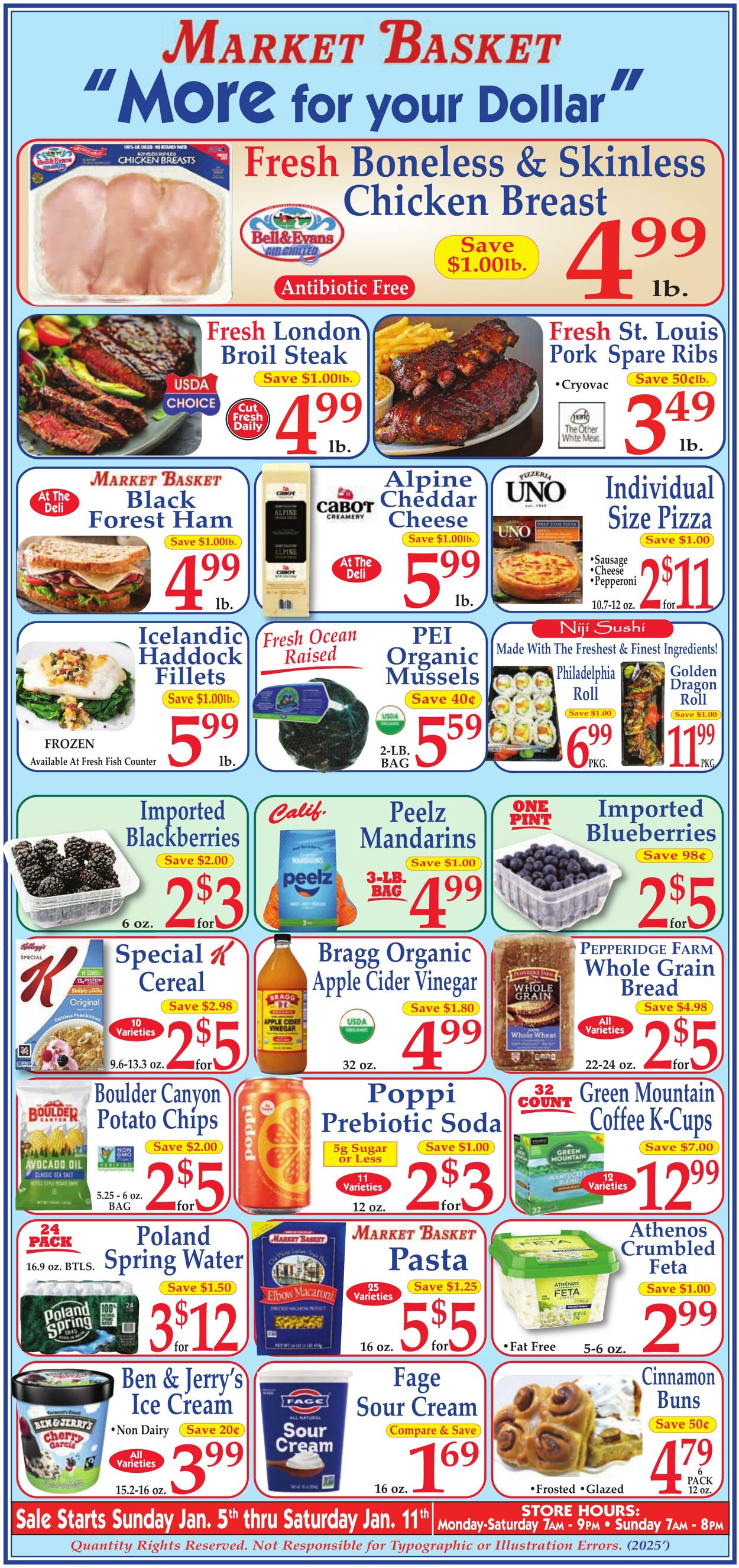 Weekly ad Market Basket 01/05/2025 - 01/11/2025