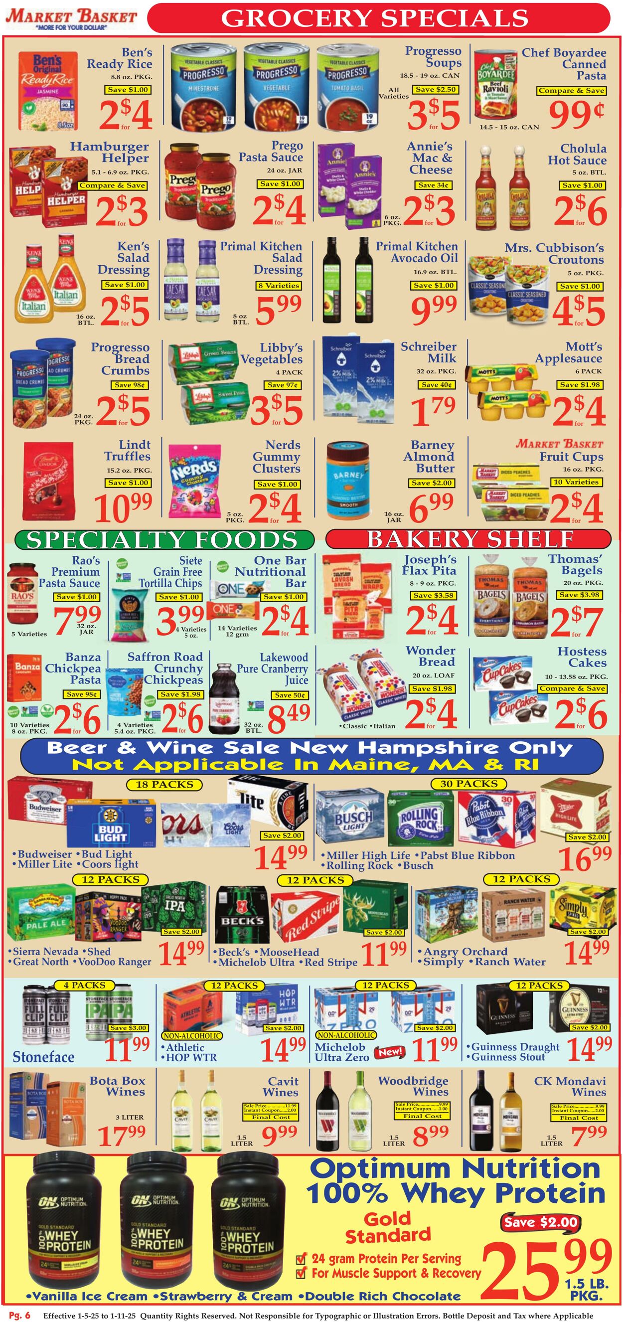 Weekly ad Market Basket 01/05/2025 - 01/11/2025