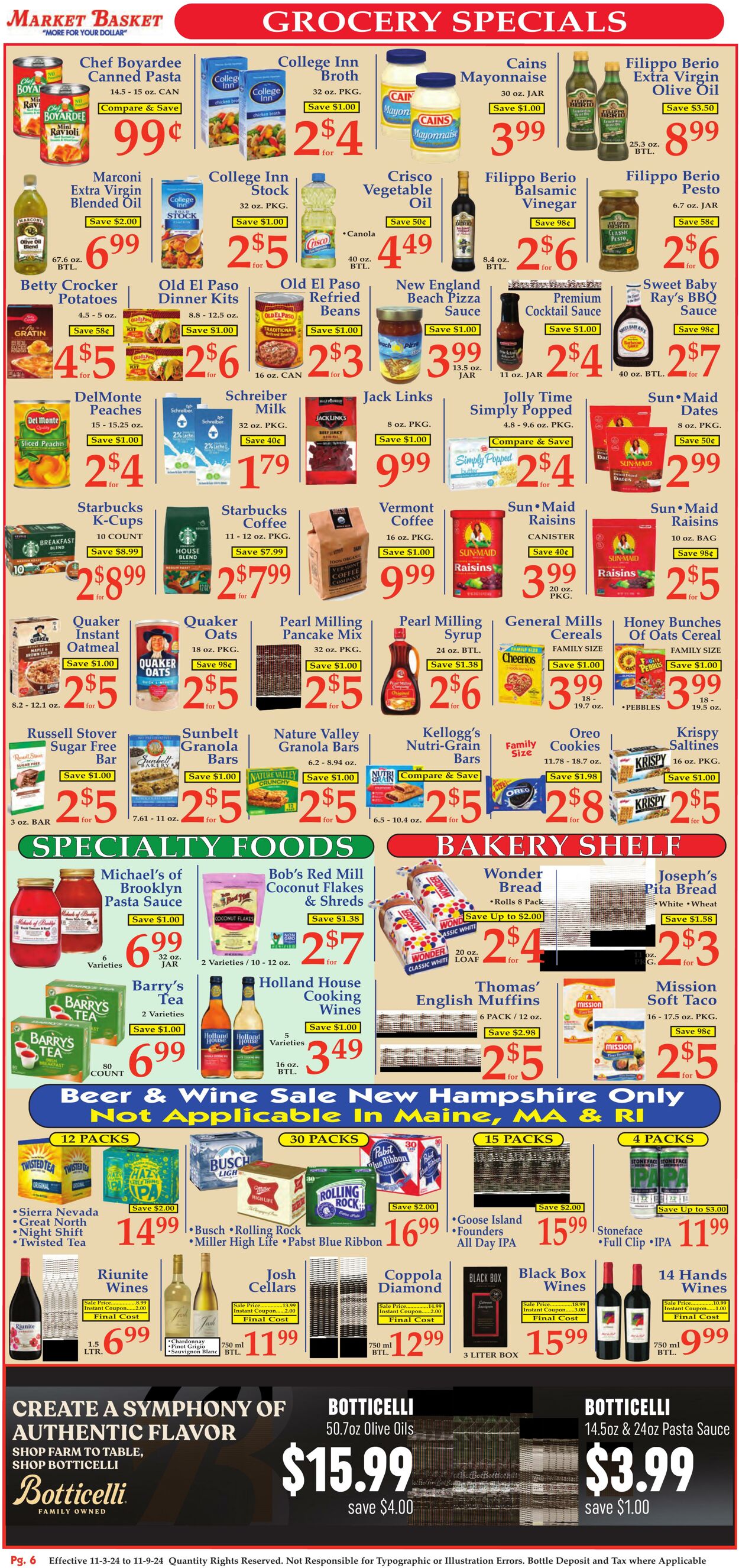 Weekly ad Market Basket 11/03/2024 - 11/09/2024