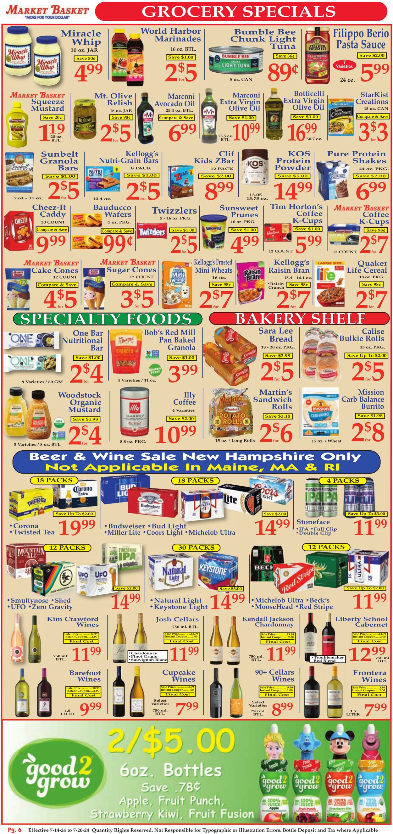 Weekly ad Market Basket 07/14/2024 - 07/20/2024