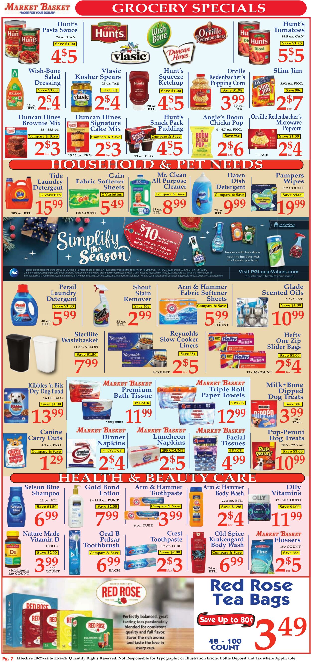 Weekly ad Market Basket 10/27/2024 - 11/02/2024