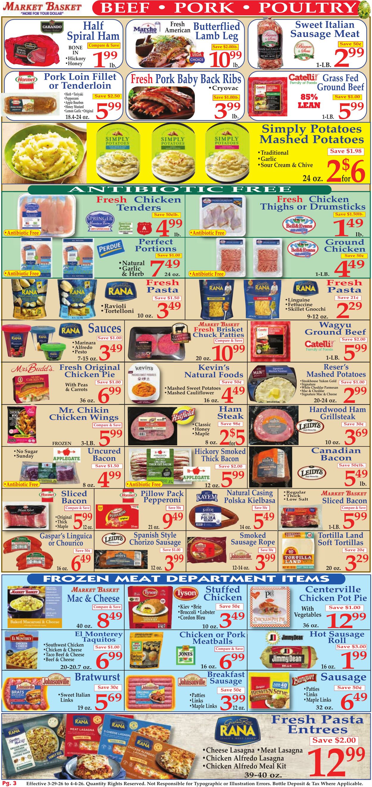Weekly ad Market Basket 03/29/2026 - 04/04/2026