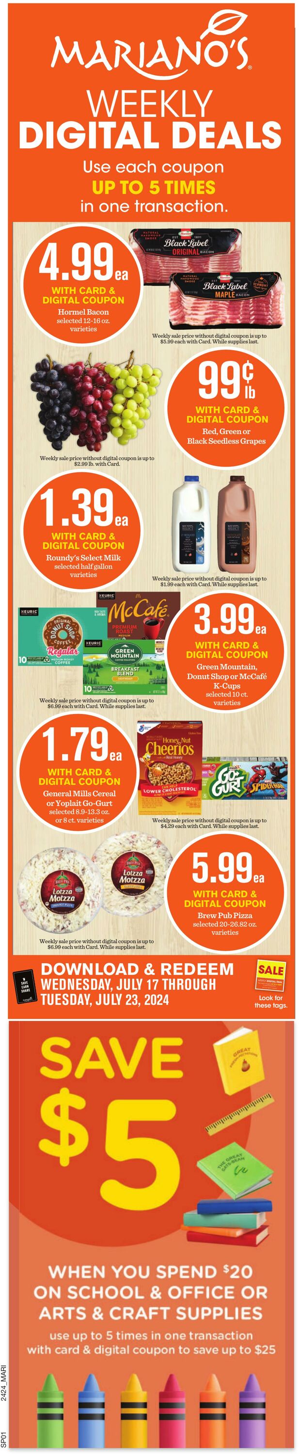 Weekly ad Mariano's 07/17/2024 - 07/23/2024