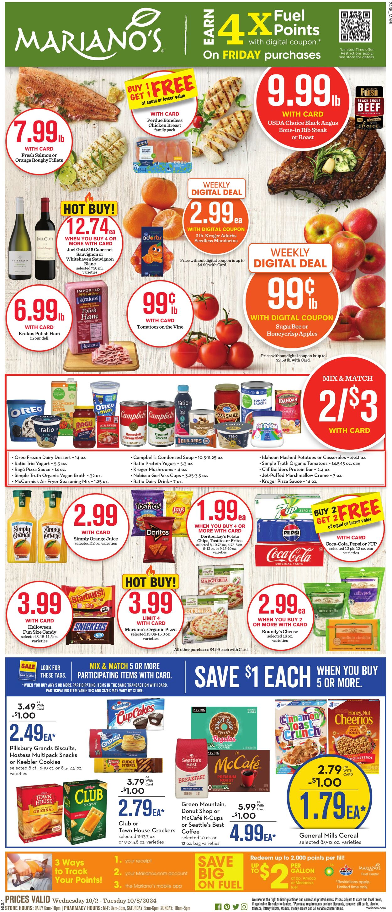 Weekly ad Mariano's 10/02/2024 - 10/08/2024