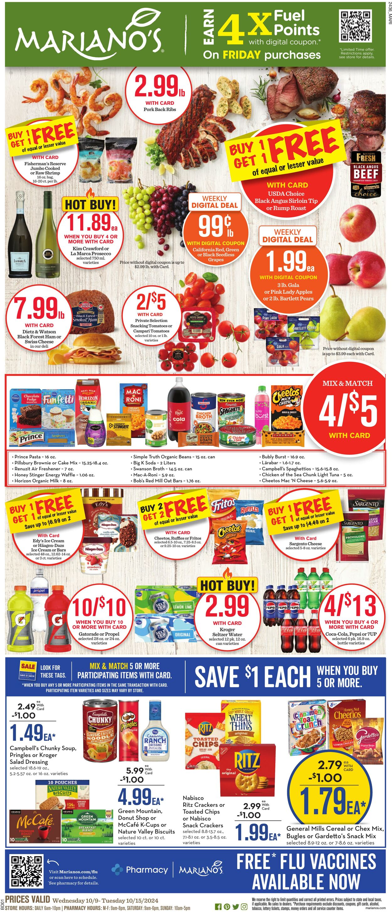 Weekly ad Mariano's 10/09/2024 - 10/15/2024