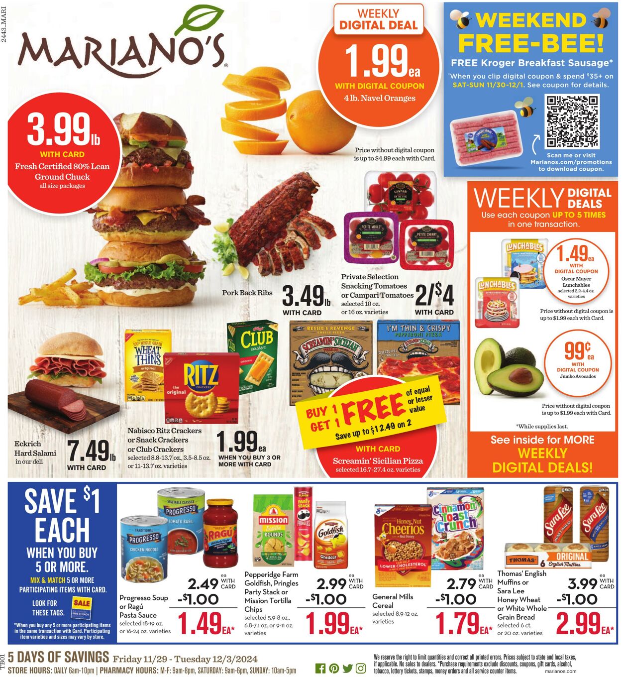 Weekly ad Mariano's 11/29/2024 - 12/03/2024