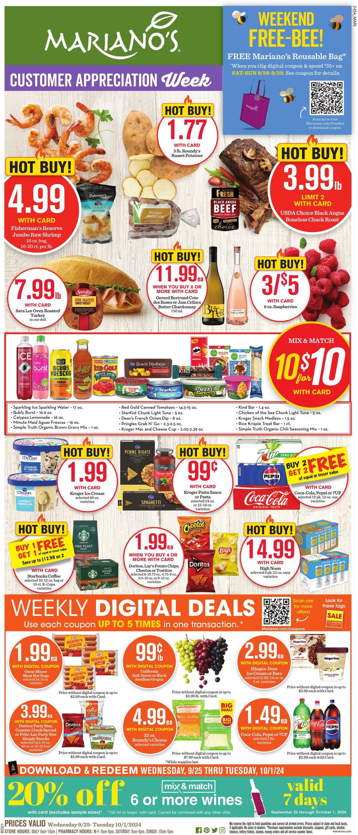 Weekly ad Mariano's 09/25/2024 - 10/01/2024