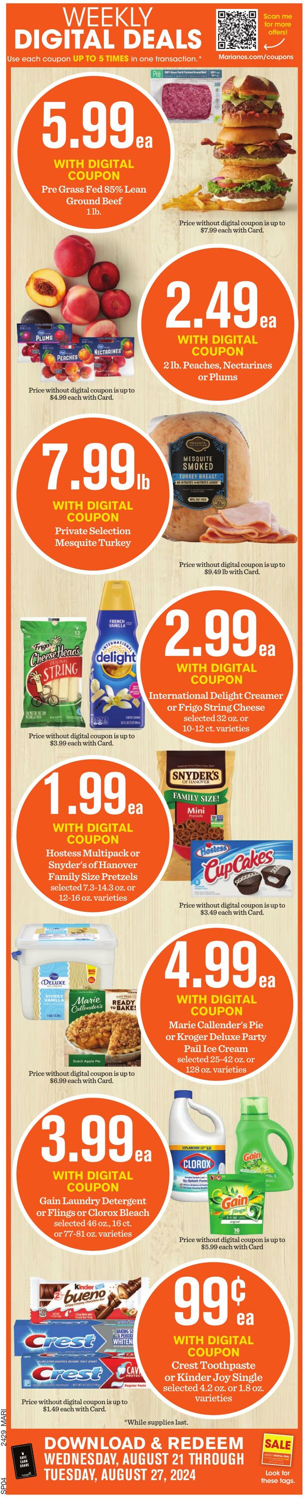 Weekly ad Mariano's 08/21/2024 - 08/27/2024