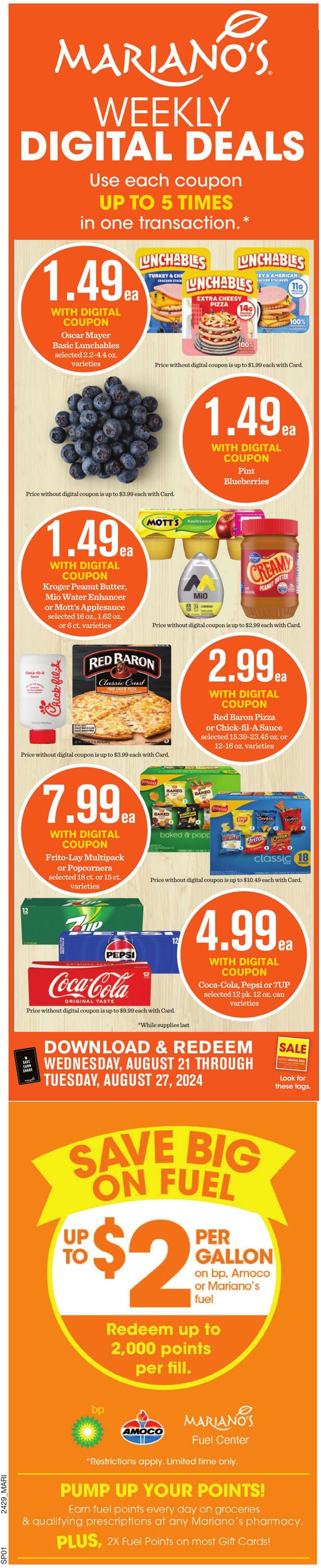 Weekly ad Mariano's 08/21/2024 - 08/27/2024