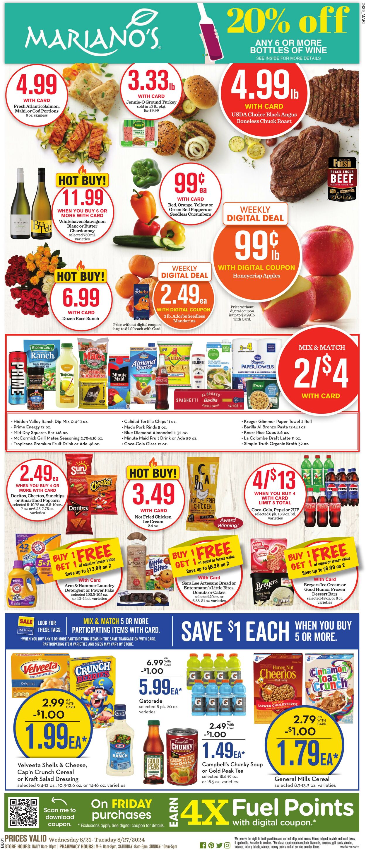 Weekly ad Mariano's 08/21/2024 - 08/27/2024