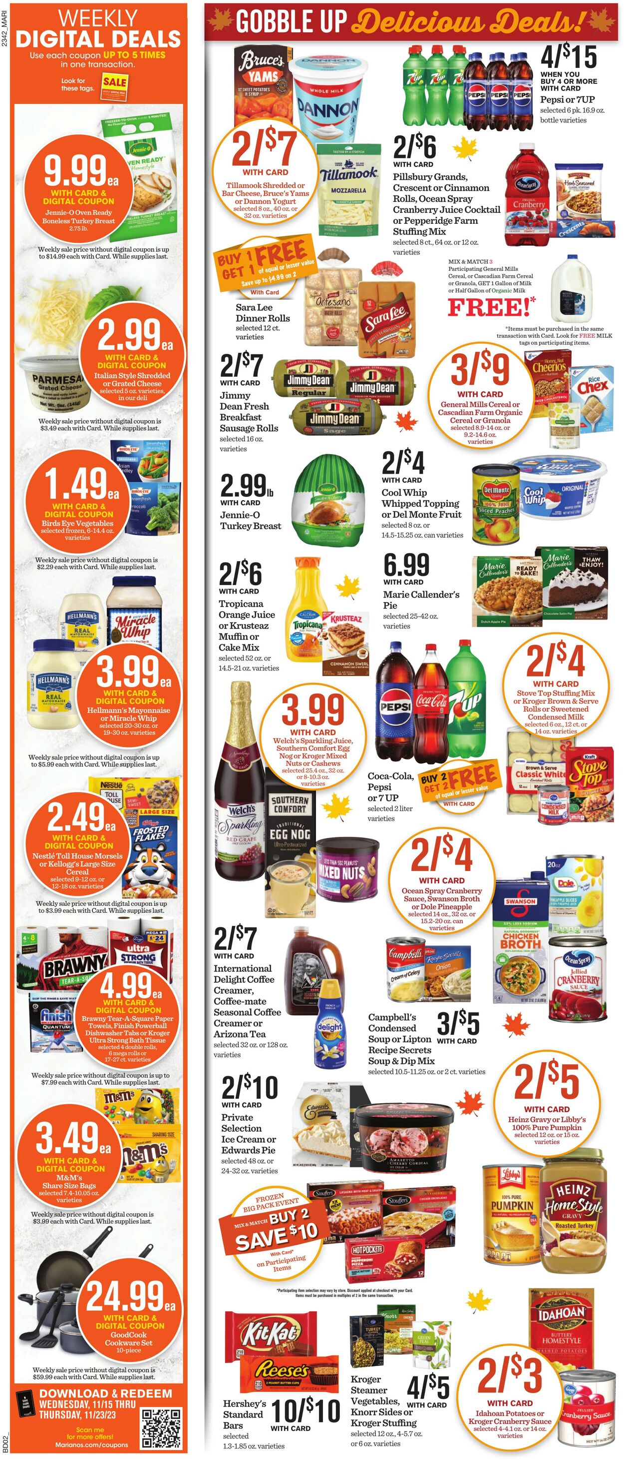 Weekly ad Mariano's 11/15/2023 - 11/23/2023