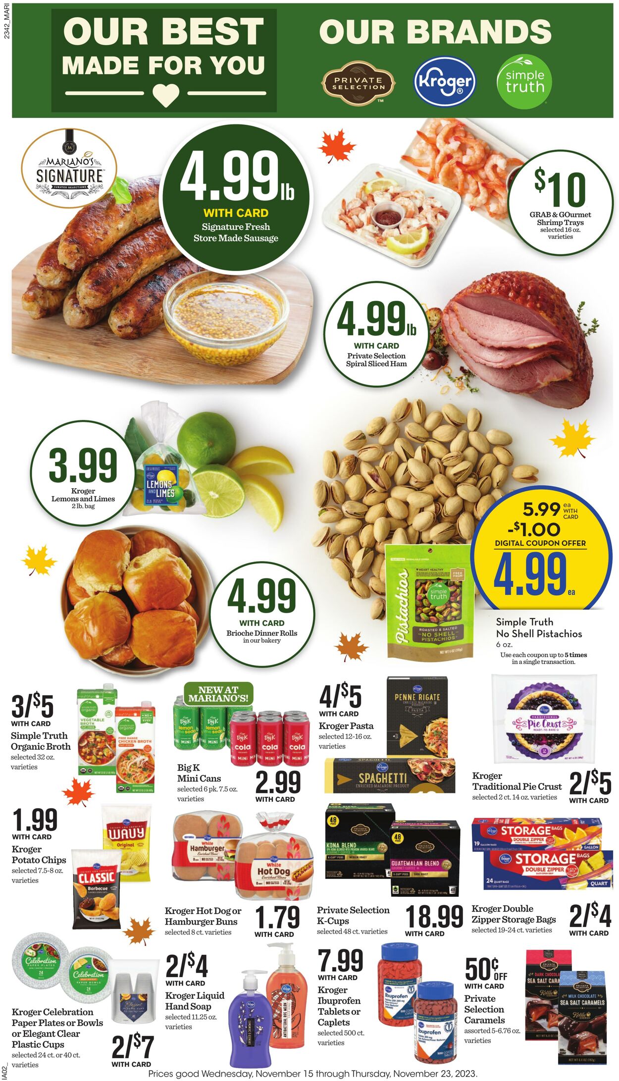 Weekly ad Mariano's 11/15/2023 - 11/23/2023