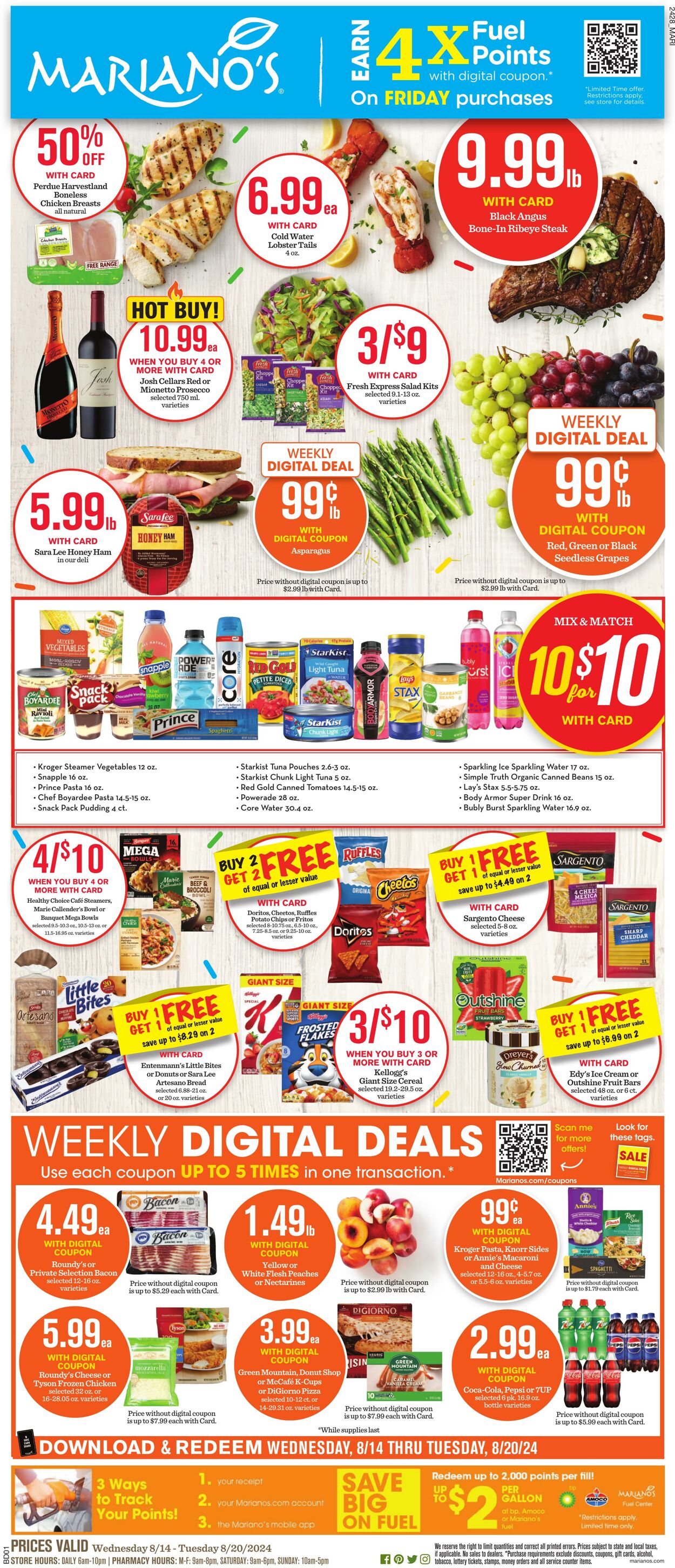 Weekly ad Mariano's 08/14/2024 - 08/20/2024