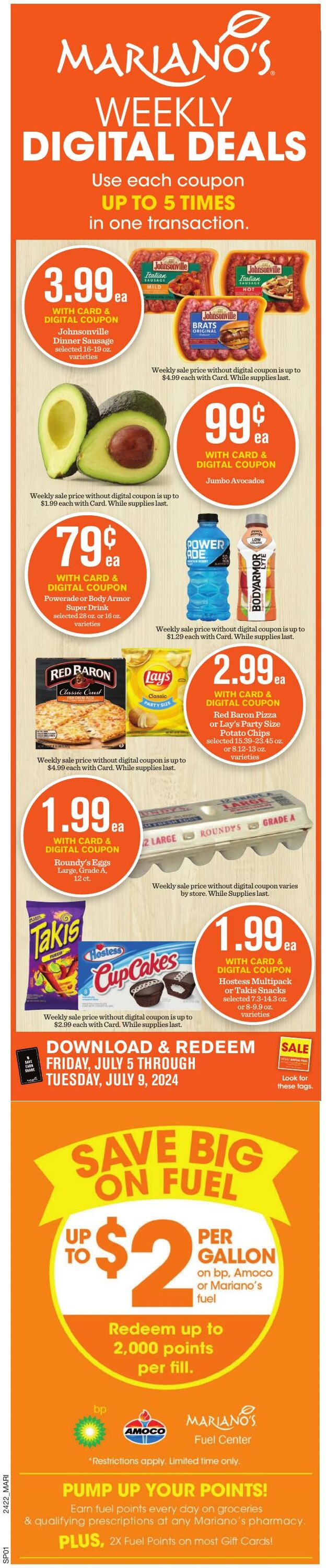 Weekly ad Mariano's 07/05/2024 - 07/09/2024