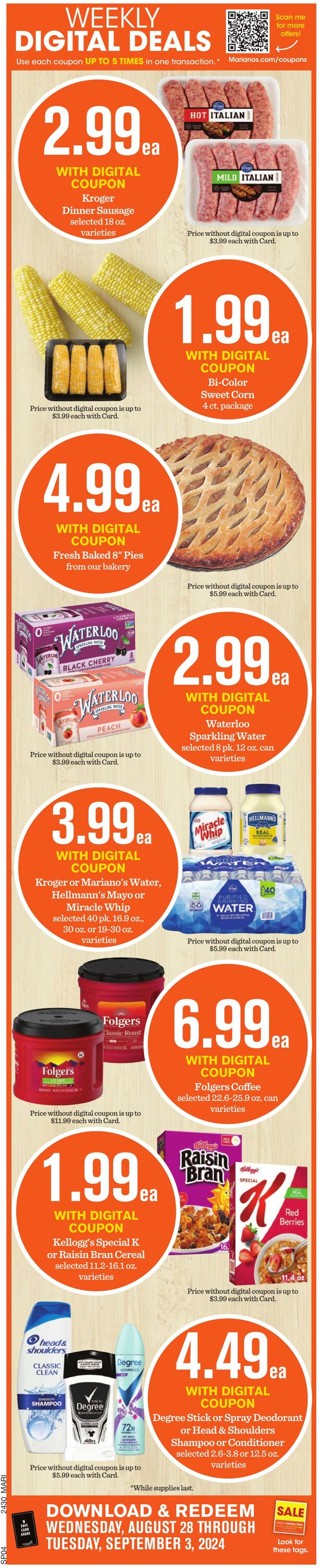 Weekly ad Mariano's 08/28/2024 - 09/03/2024