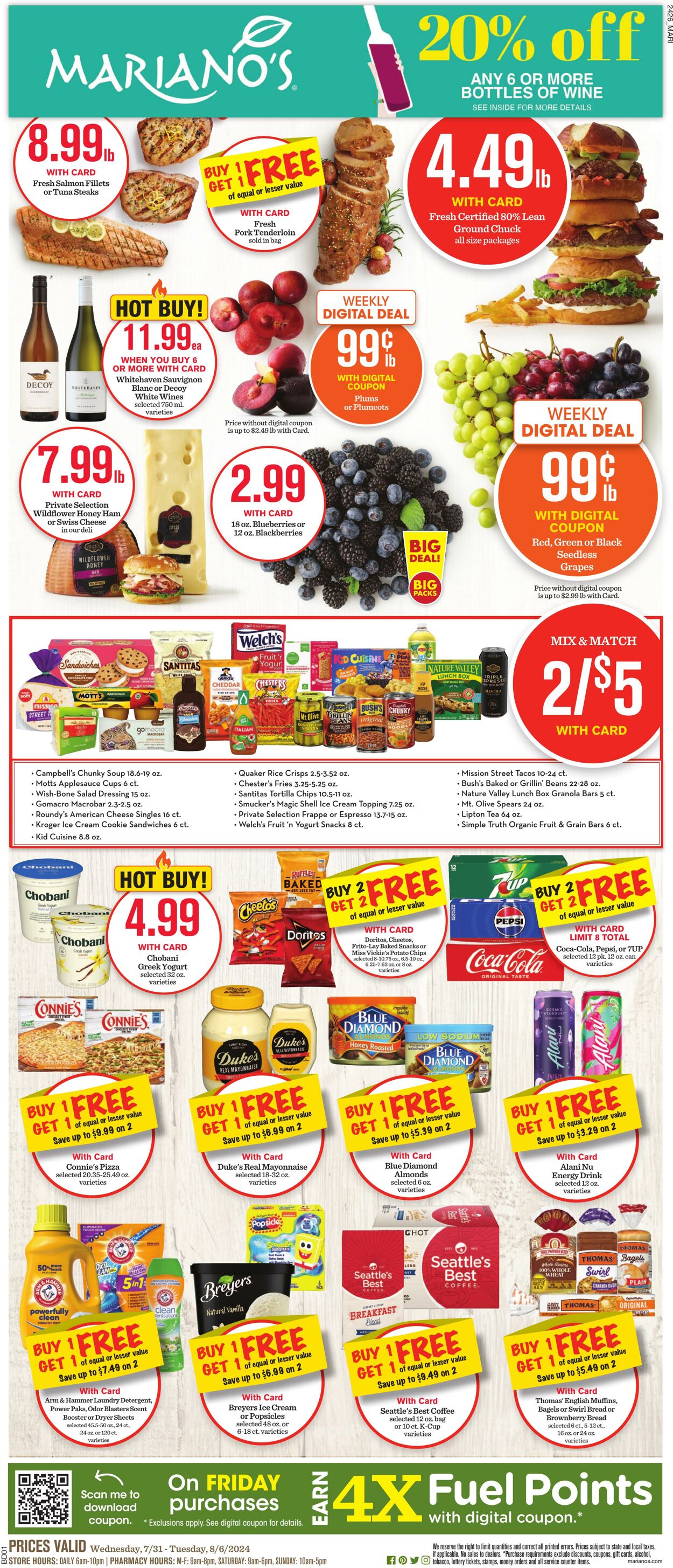 Weekly ad Mariano's 07/31/2024 - 08/06/2024