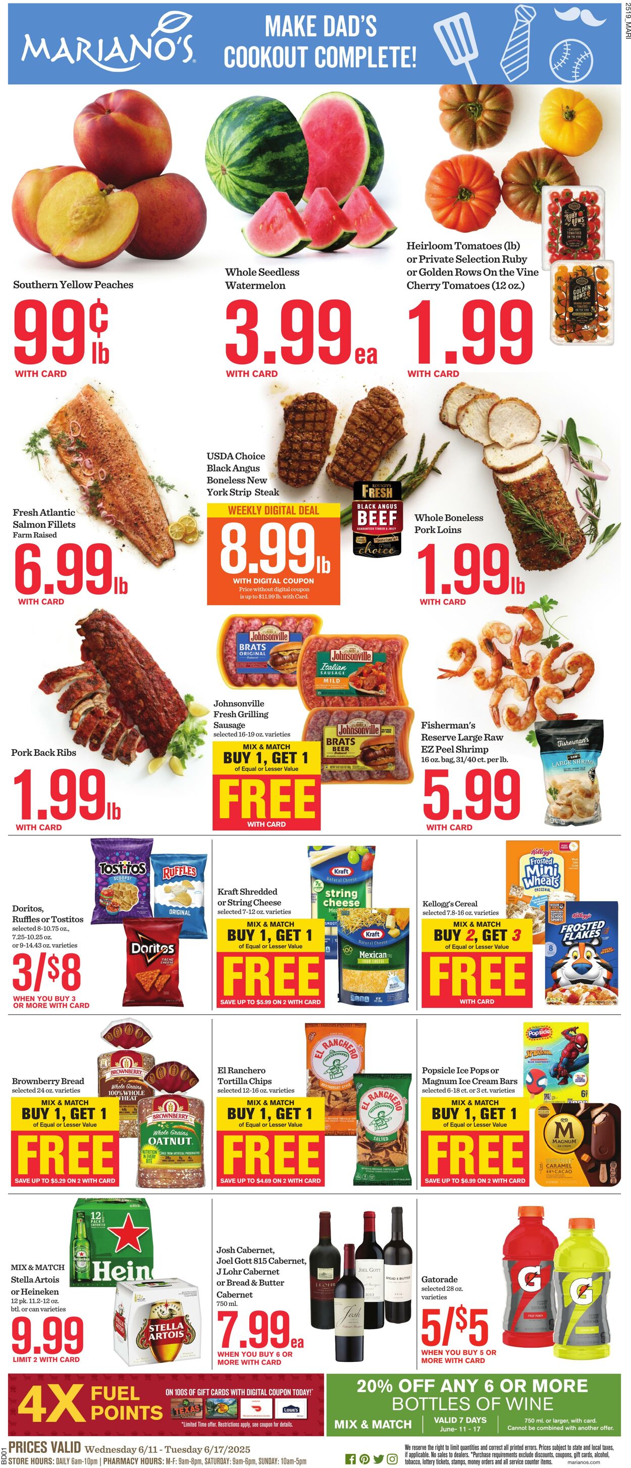 Weekly ad Mariano's 06/11/2025 - 06/17/2025