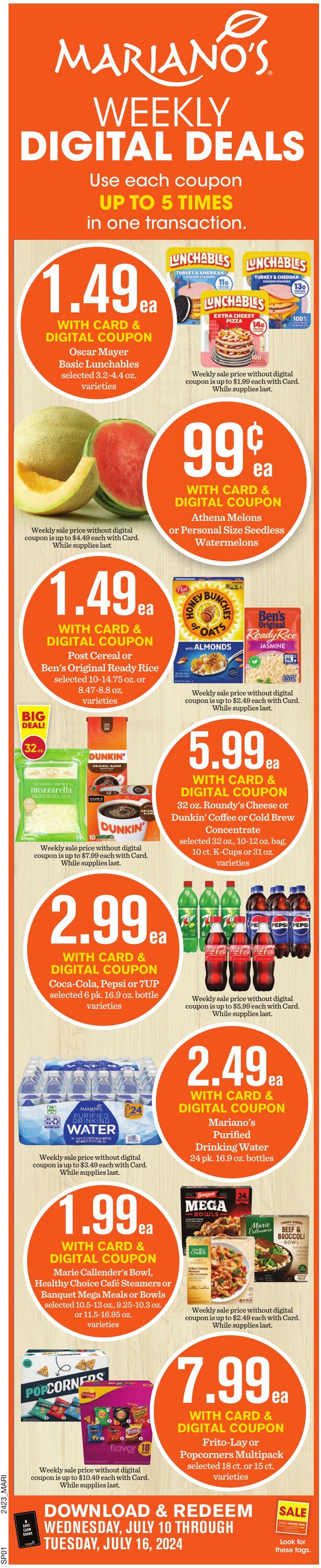 Weekly ad Mariano's 07/10/2024 - 07/16/2024