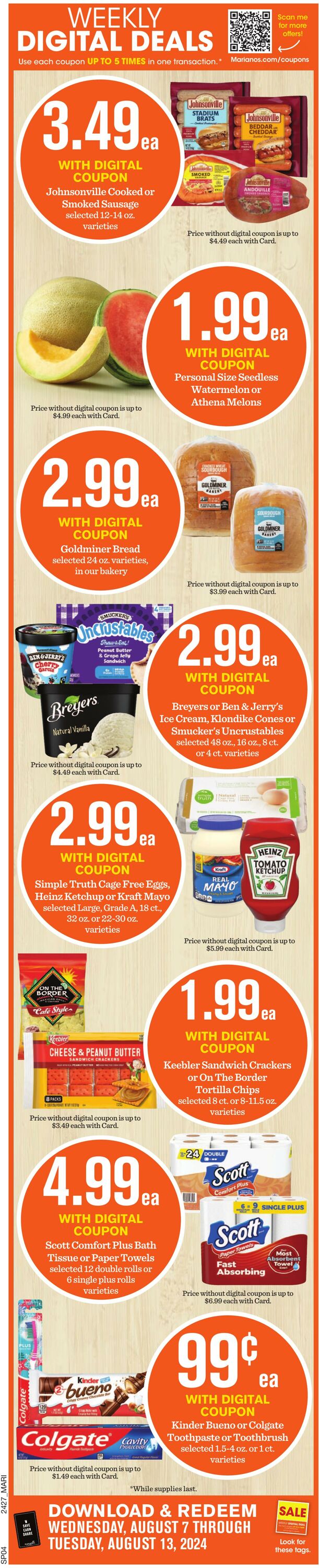 Weekly ad Mariano's 08/07/2024 - 08/13/2024