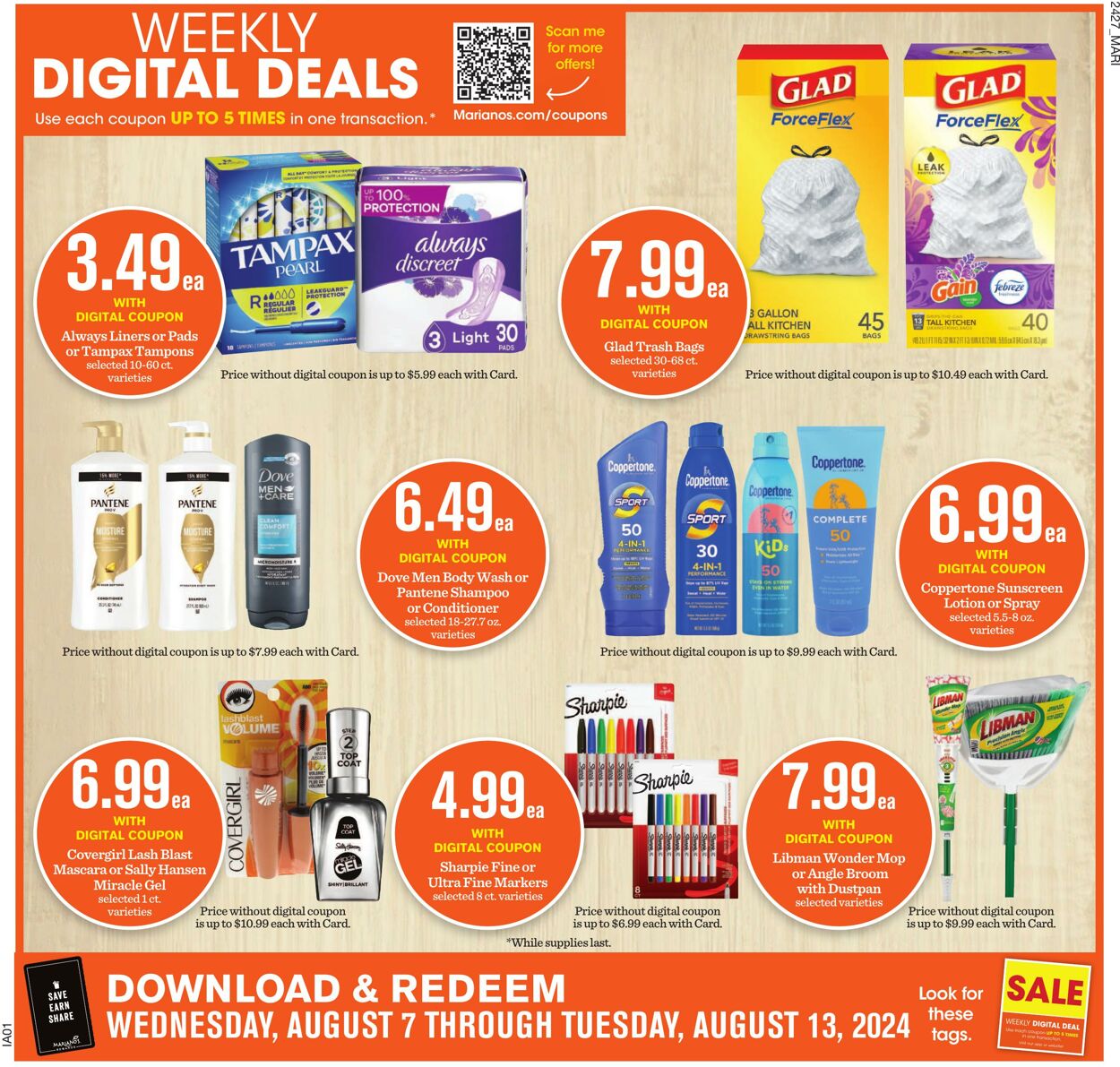 Weekly ad Mariano's 08/07/2024 - 08/13/2024