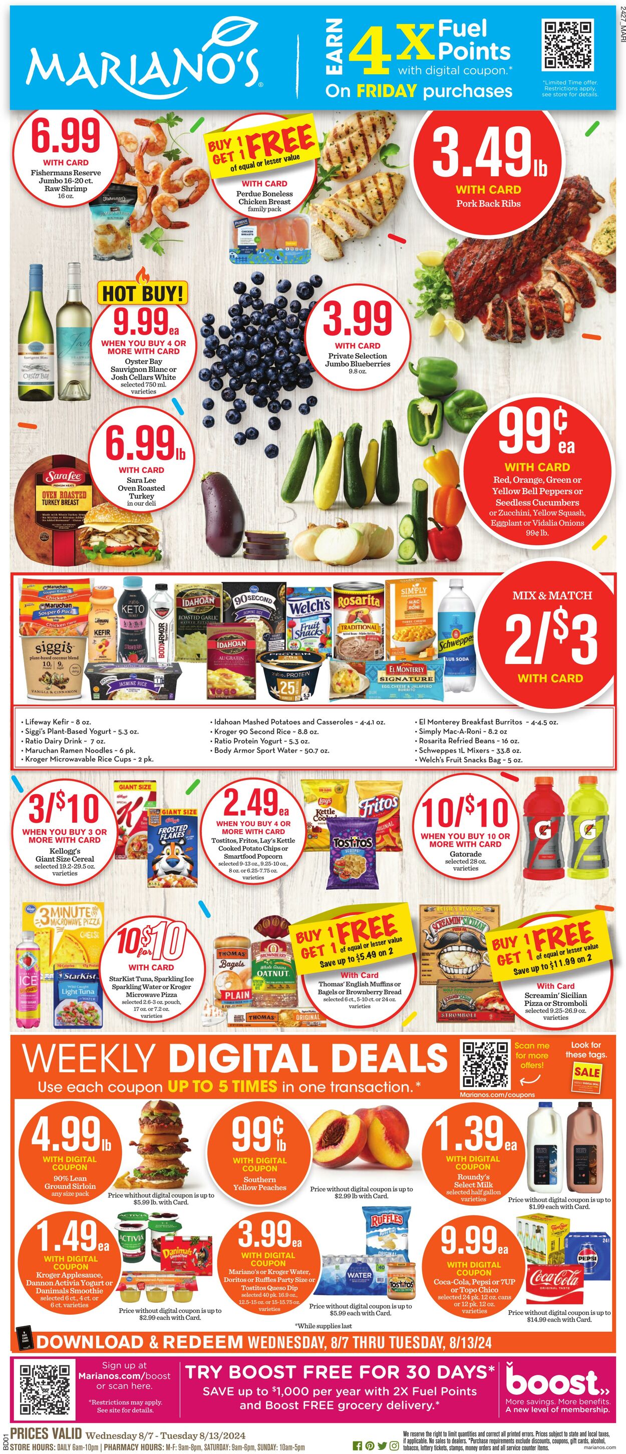 Weekly ad Mariano's 08/07/2024 - 08/13/2024