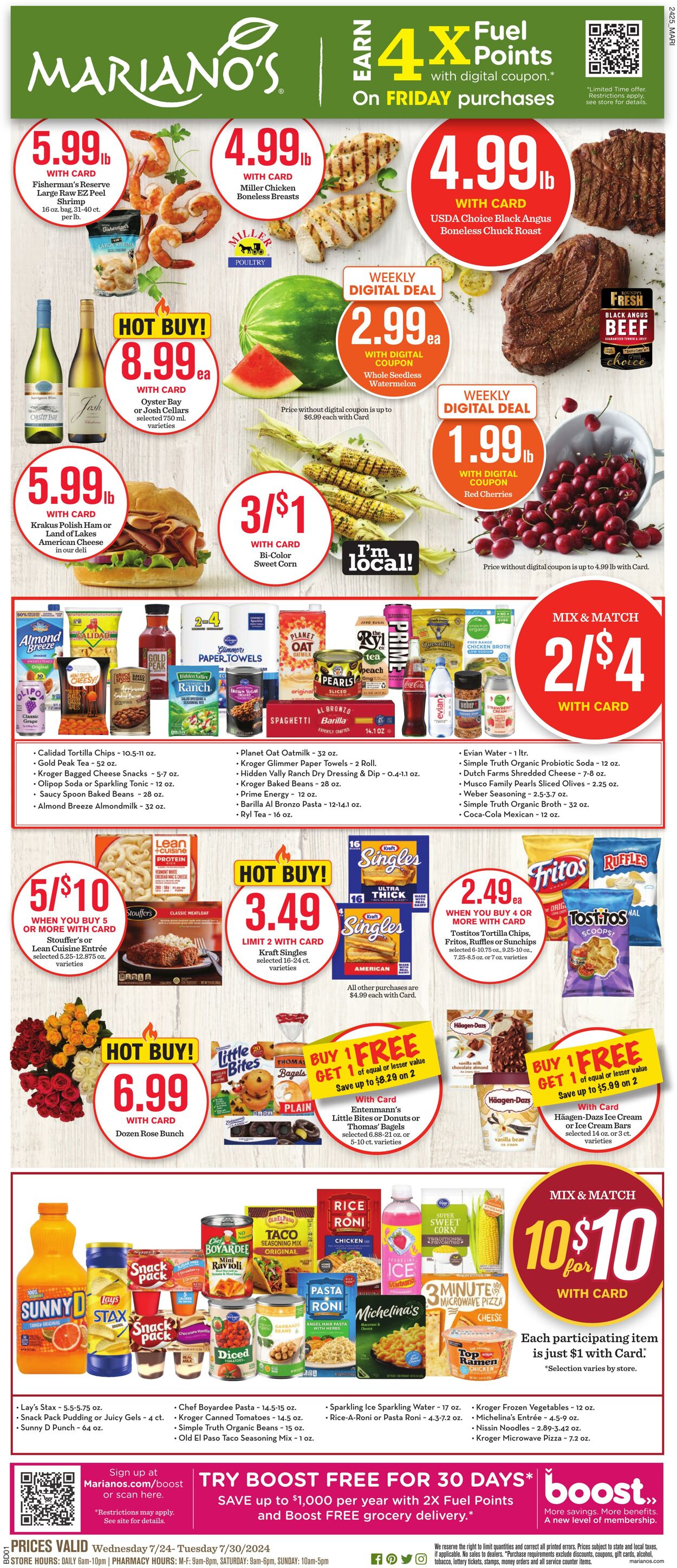 Weekly ad Mariano's 07/24/2024 - 07/30/2024