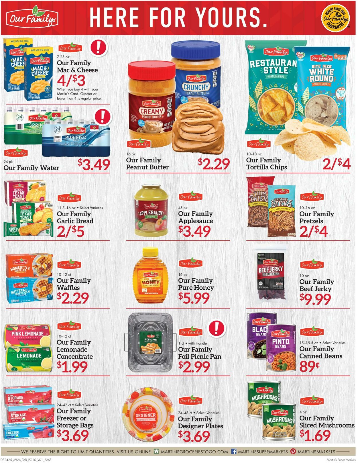 Weekly ad Martin's Supermarkets 08/24/2025 - 08/30/2025