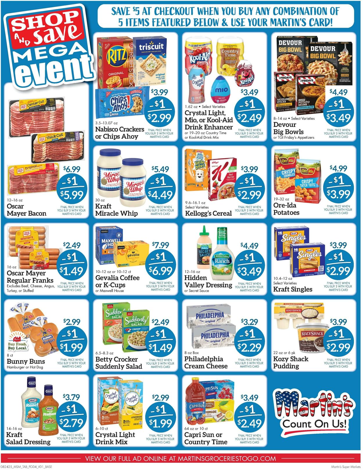 Weekly ad Martin's Supermarkets 08/24/2025 - 08/30/2025